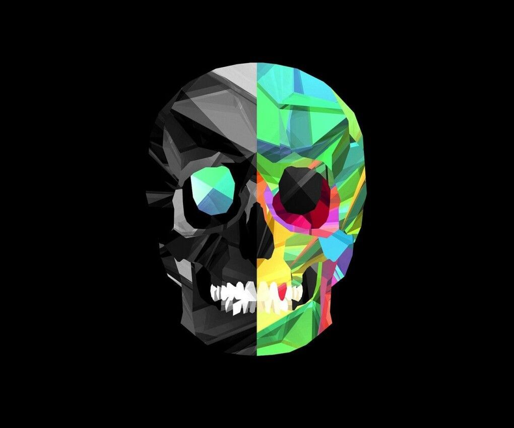 Rainbow And Monotone Skull Wallpaper. Skull wallpaper, Cool desktop wallpaper, HD skull wallpaper