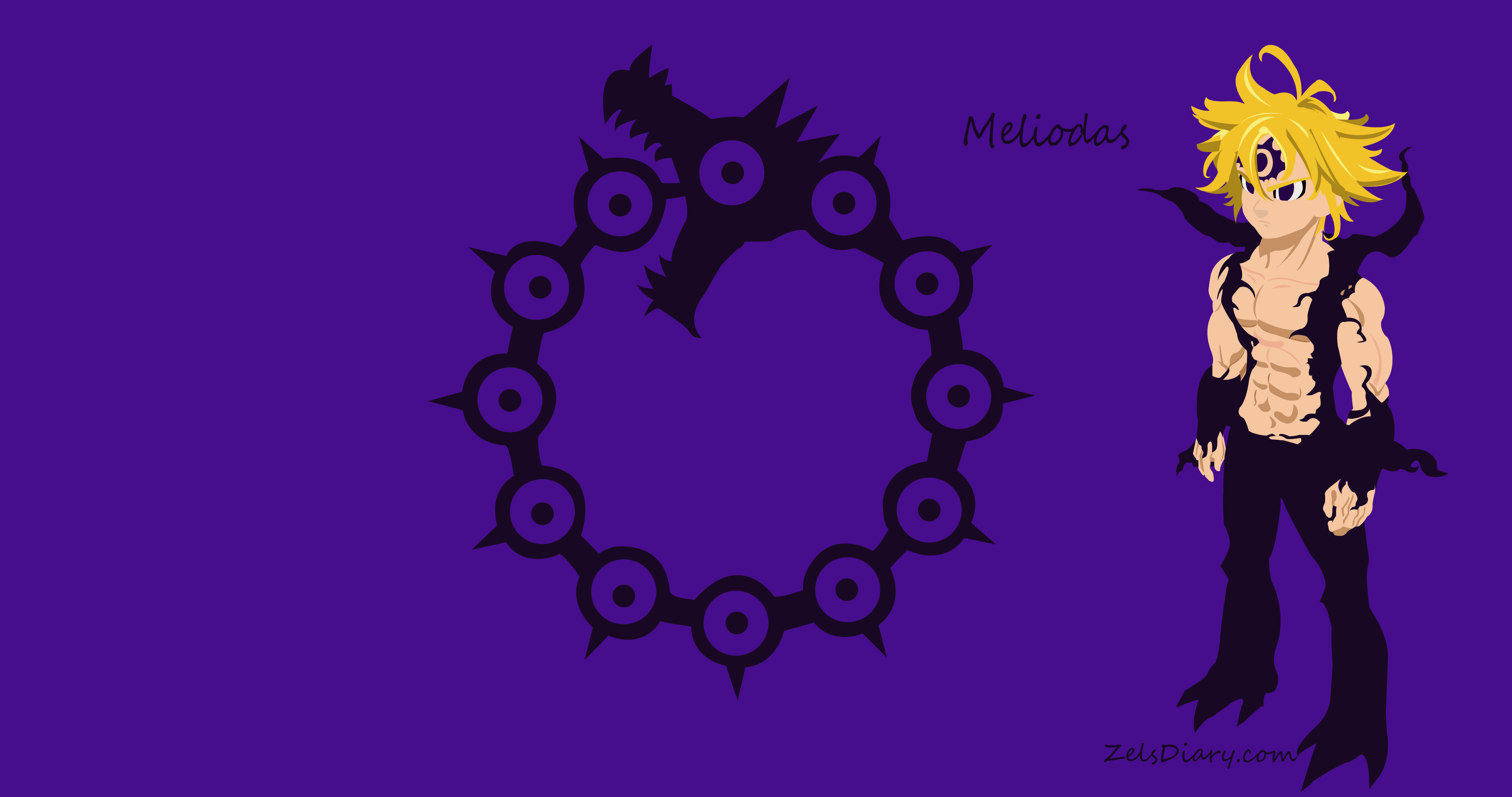 The Seven Deadly Sins( S Spoiler)Meliodas Demon Form Assult