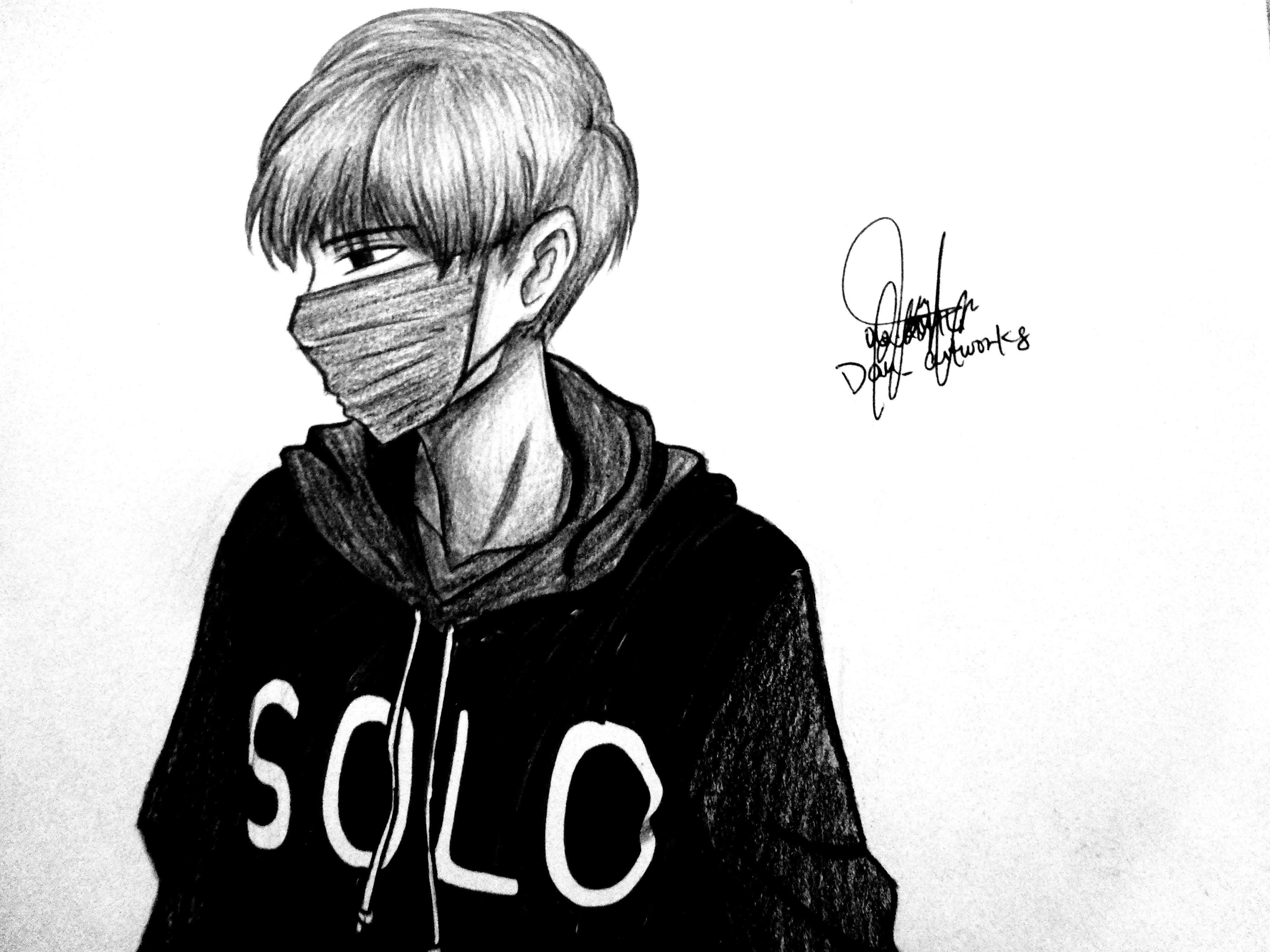 Boy Alone Anime Drawings