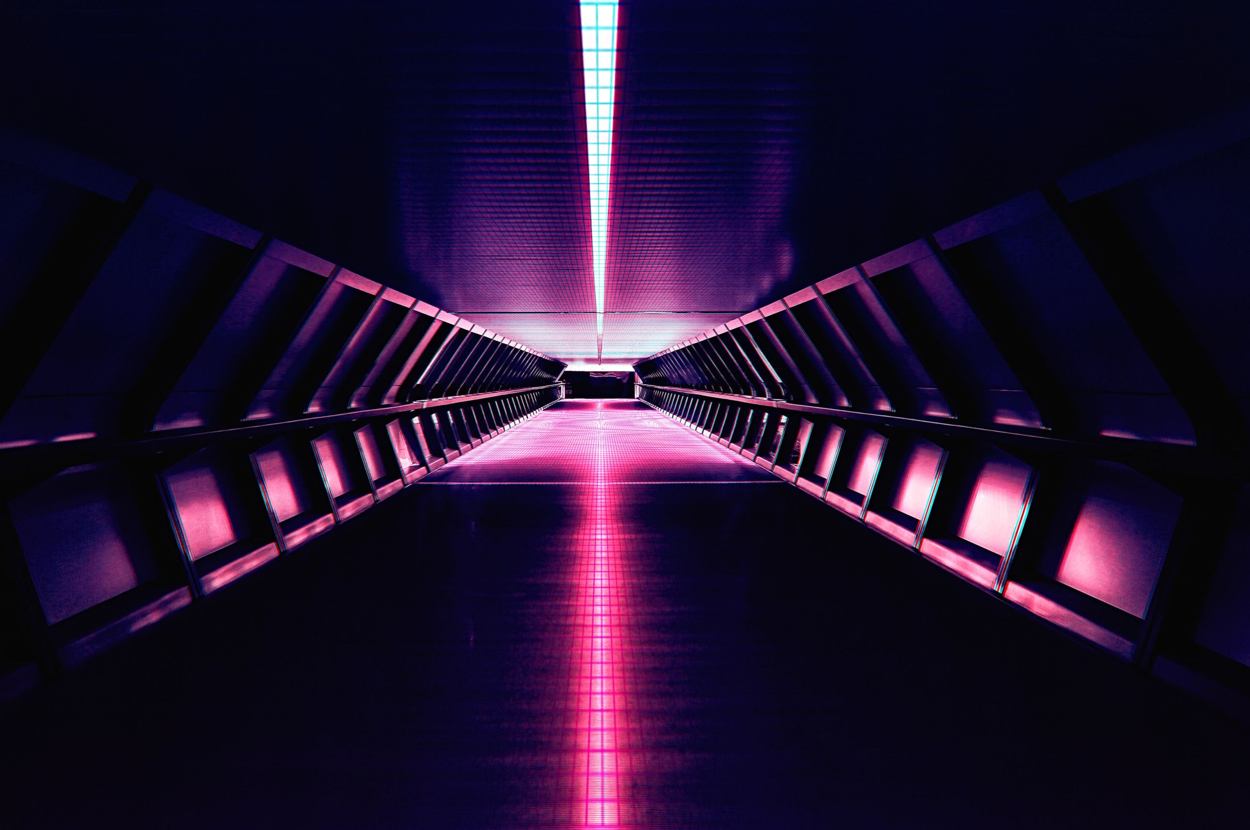 Synthwave Aesthetic Corridor 4k Chromebook Pixel HD 4k Wallpaper, Image, Background, Photo and Picture