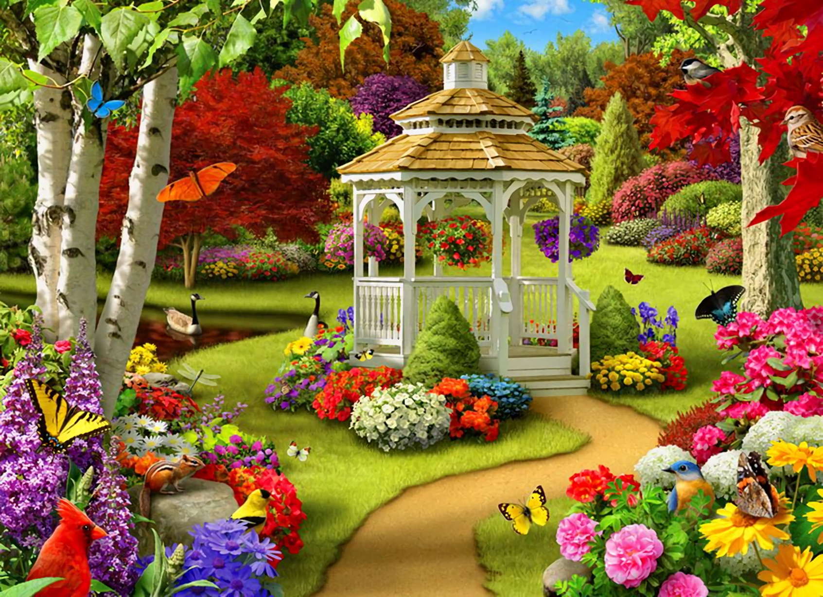Spring Garden Wallpaper and Background Imagex1229