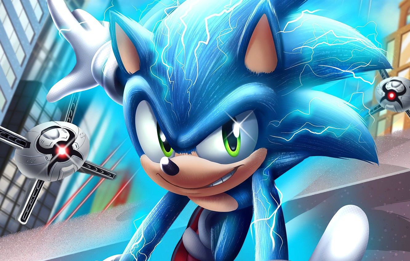 Wallpaper drones, Sonic the Hedgehog, Sonic movie image for desktop, section фильмы