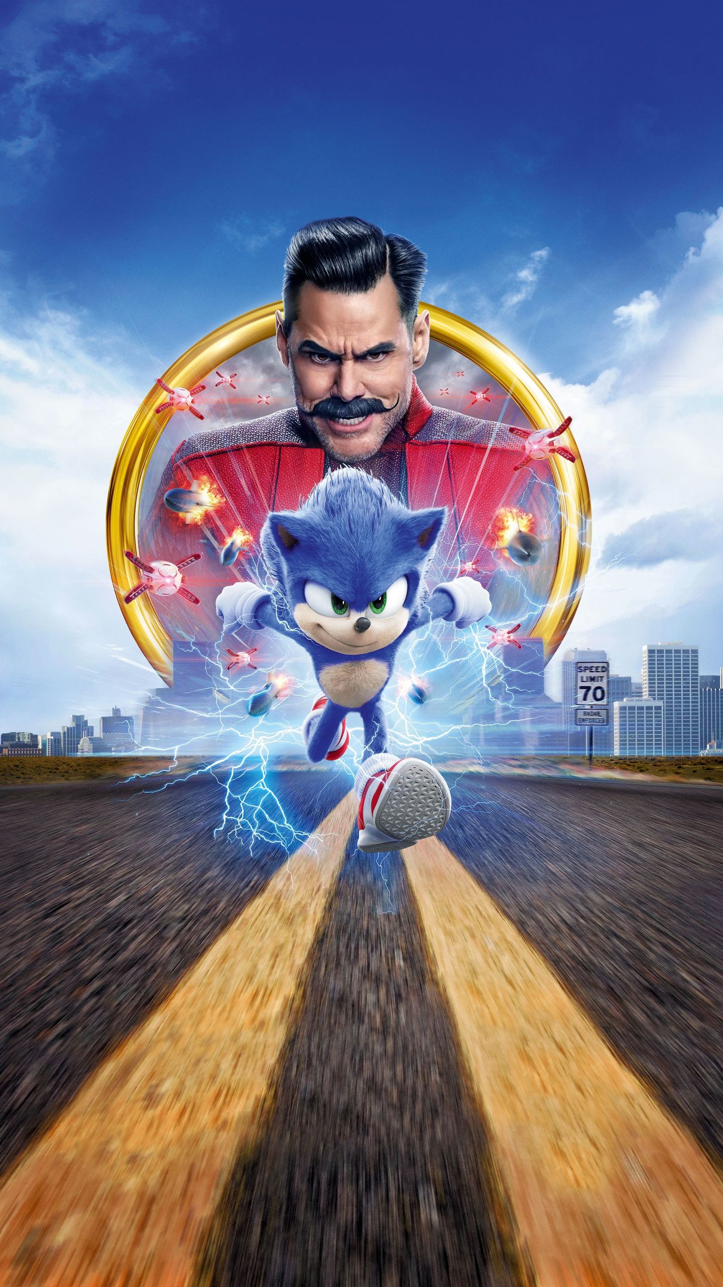 Download 2020 movie, Sonic The Hedgehog, movie wallpaper