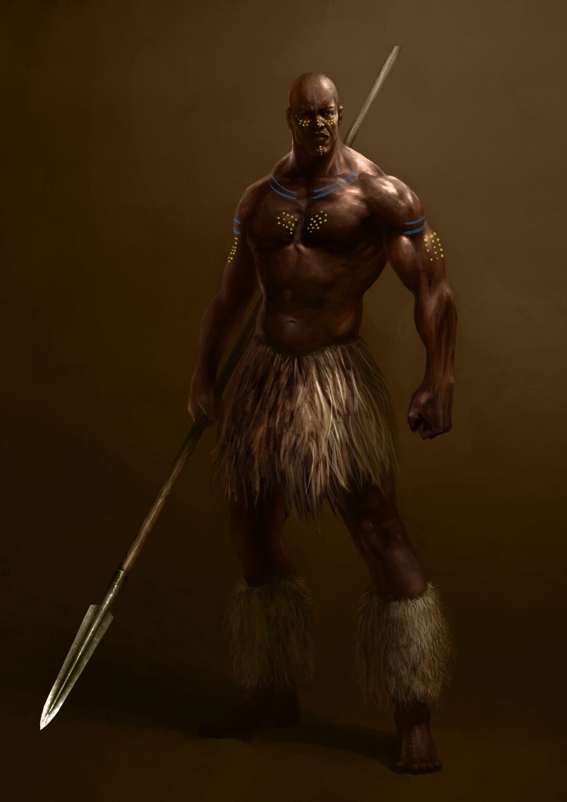 warrior, Bodybuilder, Looking at viewer, Ancient, Old, KwaZulu