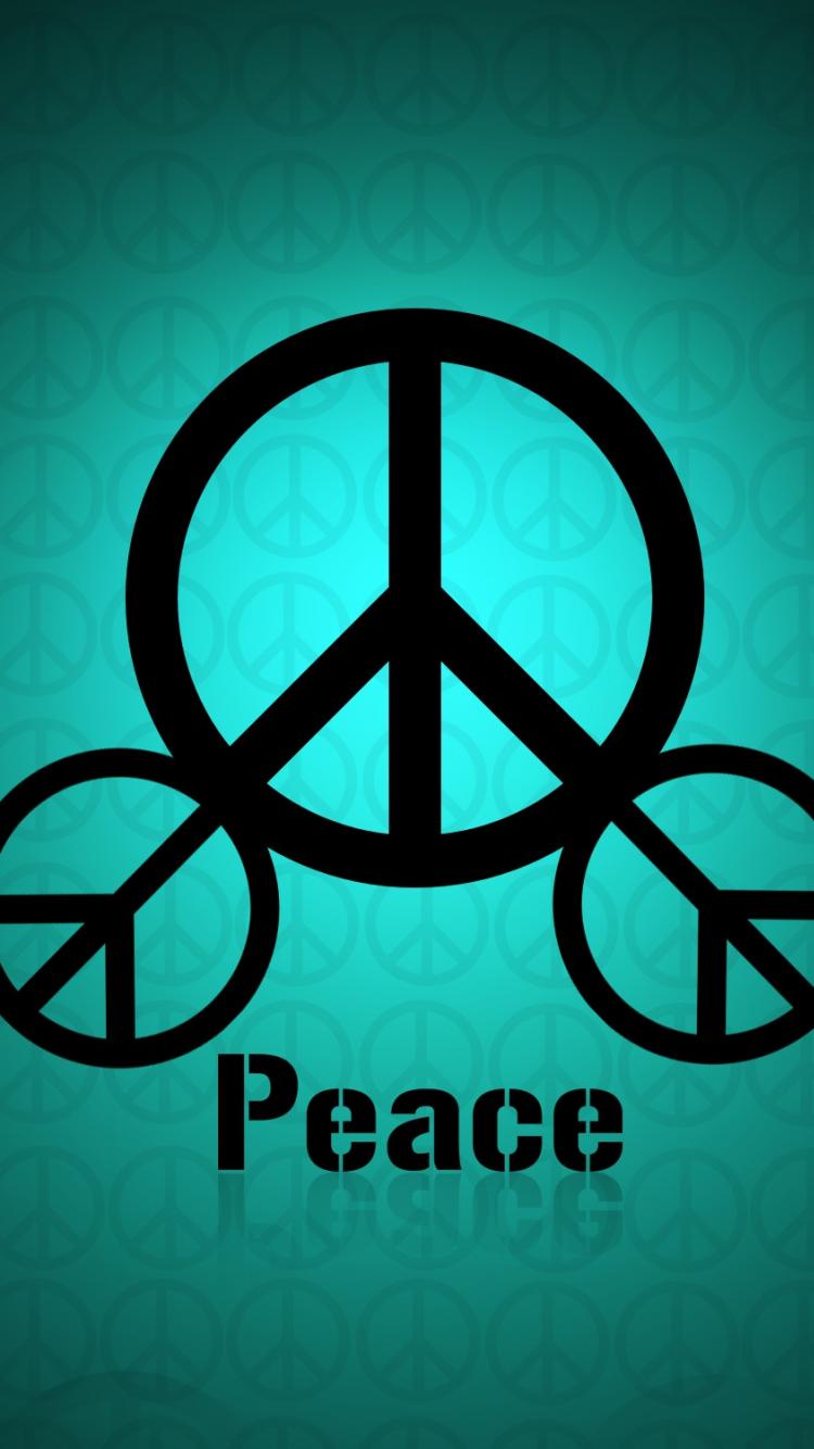 Free download Blue minimalistic peace hippie sign wallpaper 63318