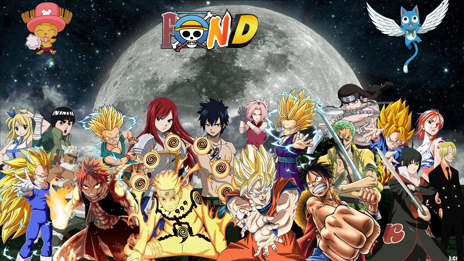 Dragon Ball Z, One Piece, Fairy Tail, Naruto Shippuden. O_O Epic