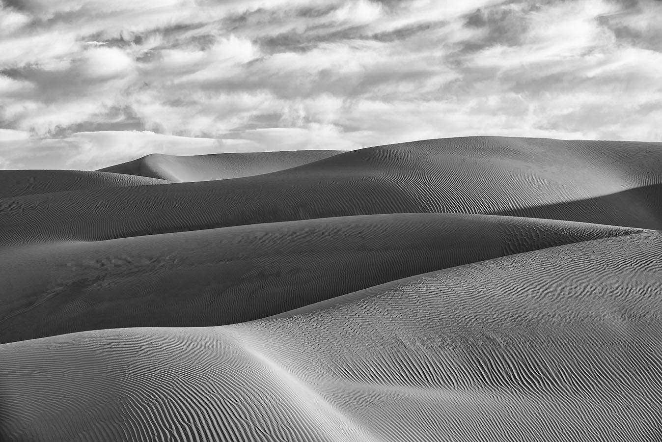Landscape Imperial Sand Dunes in B & W