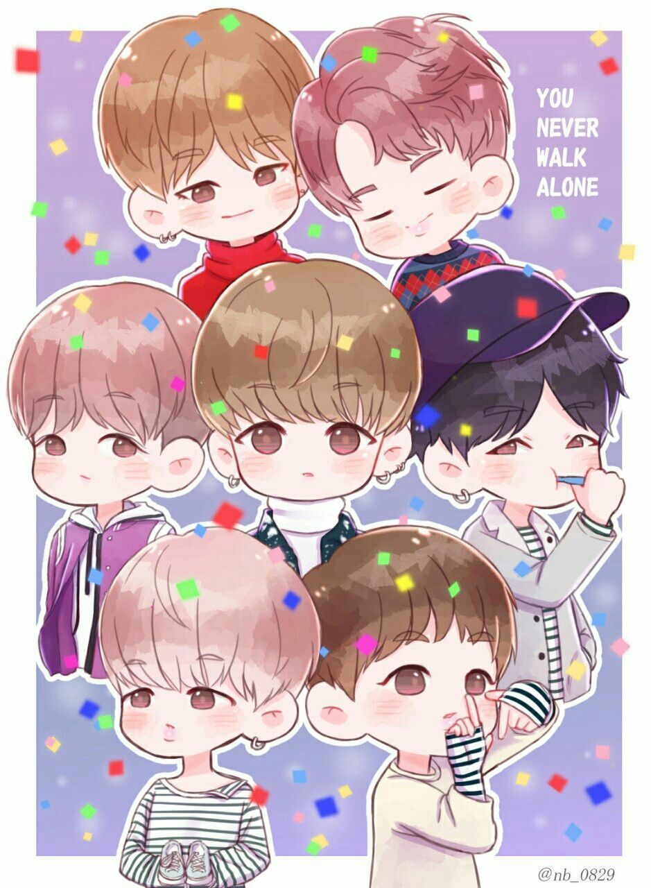 BTS Cute Anime Wallpaper Free BTS Cute Anime Background