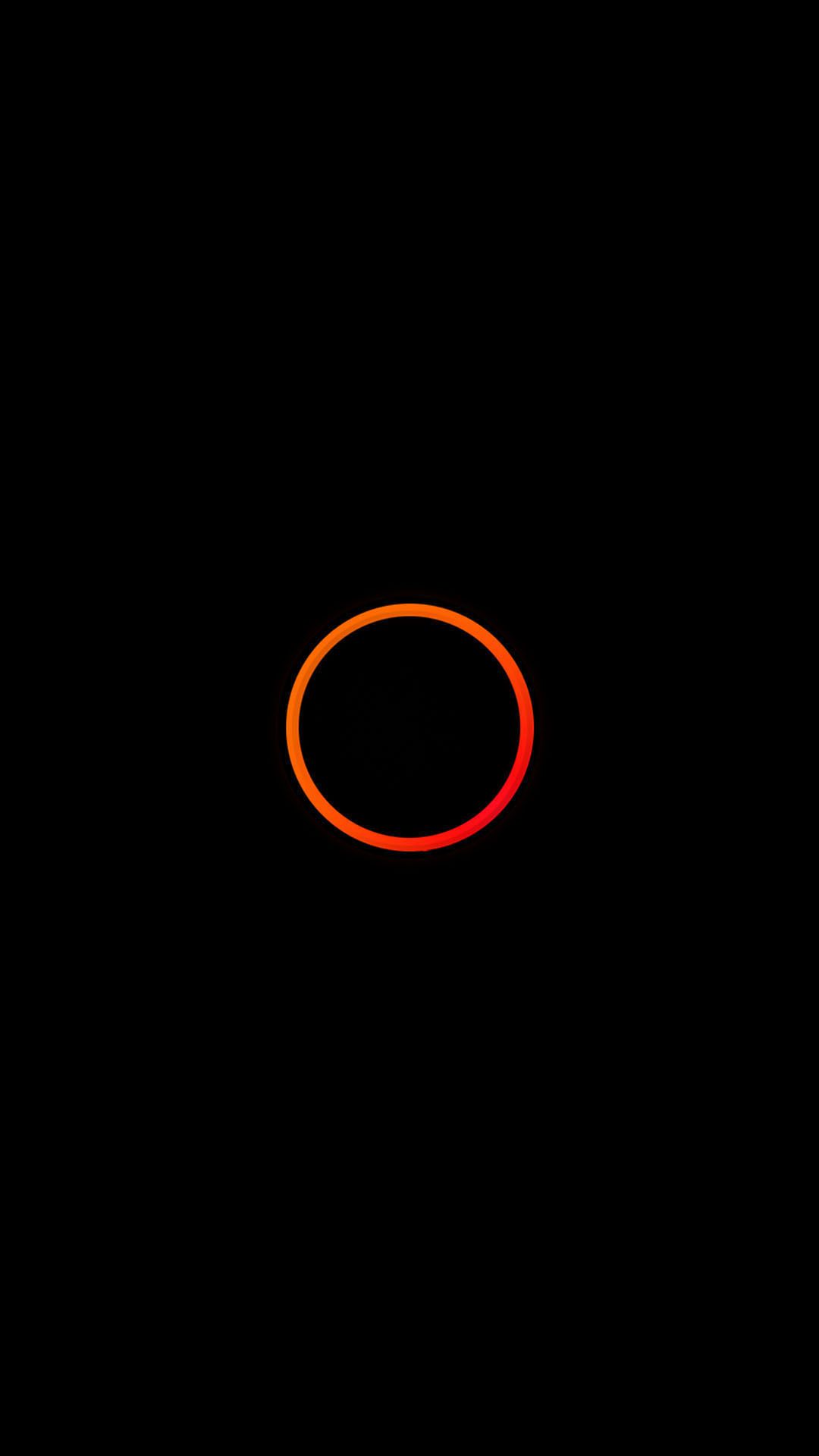 Orange Circle Minimal Android Wallpaper free download