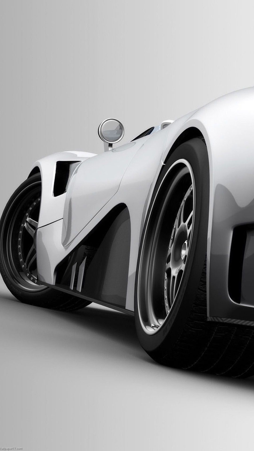 Black and White Super Sport Car Android and iPhone Wallpaper
