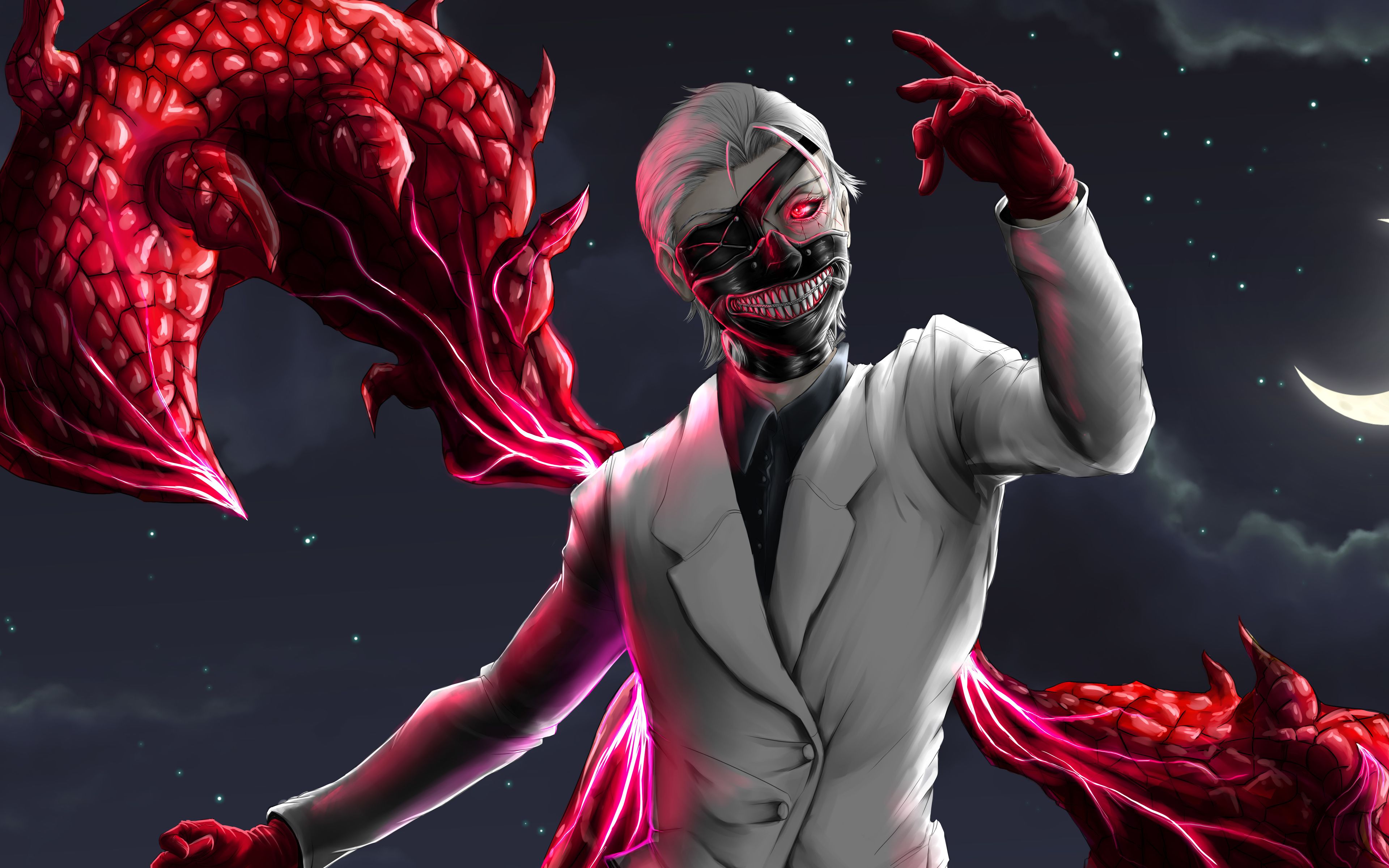 Download Ken kaneki Gaming Anime 4K Wallpaper 