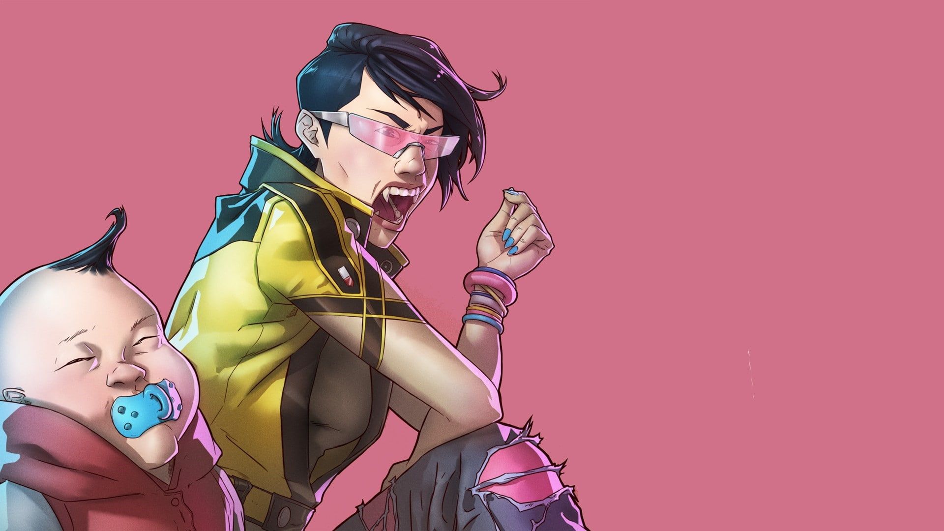 anime boys vampires jubilee x men marvel comics, HD wallpaper