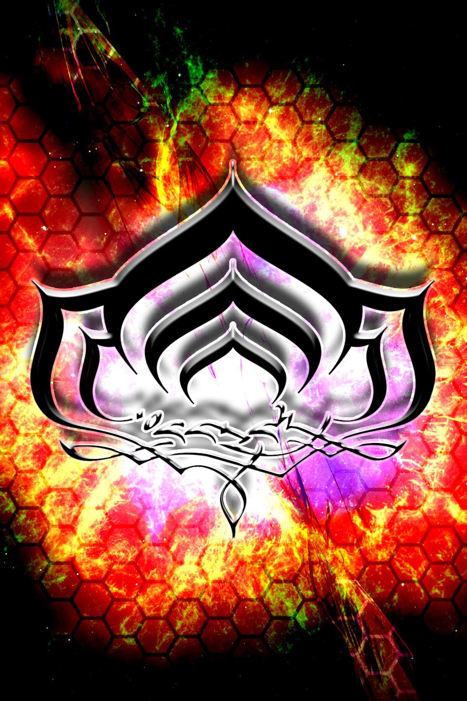 Free download Warframe Lotus Logo Mobile Device Background
