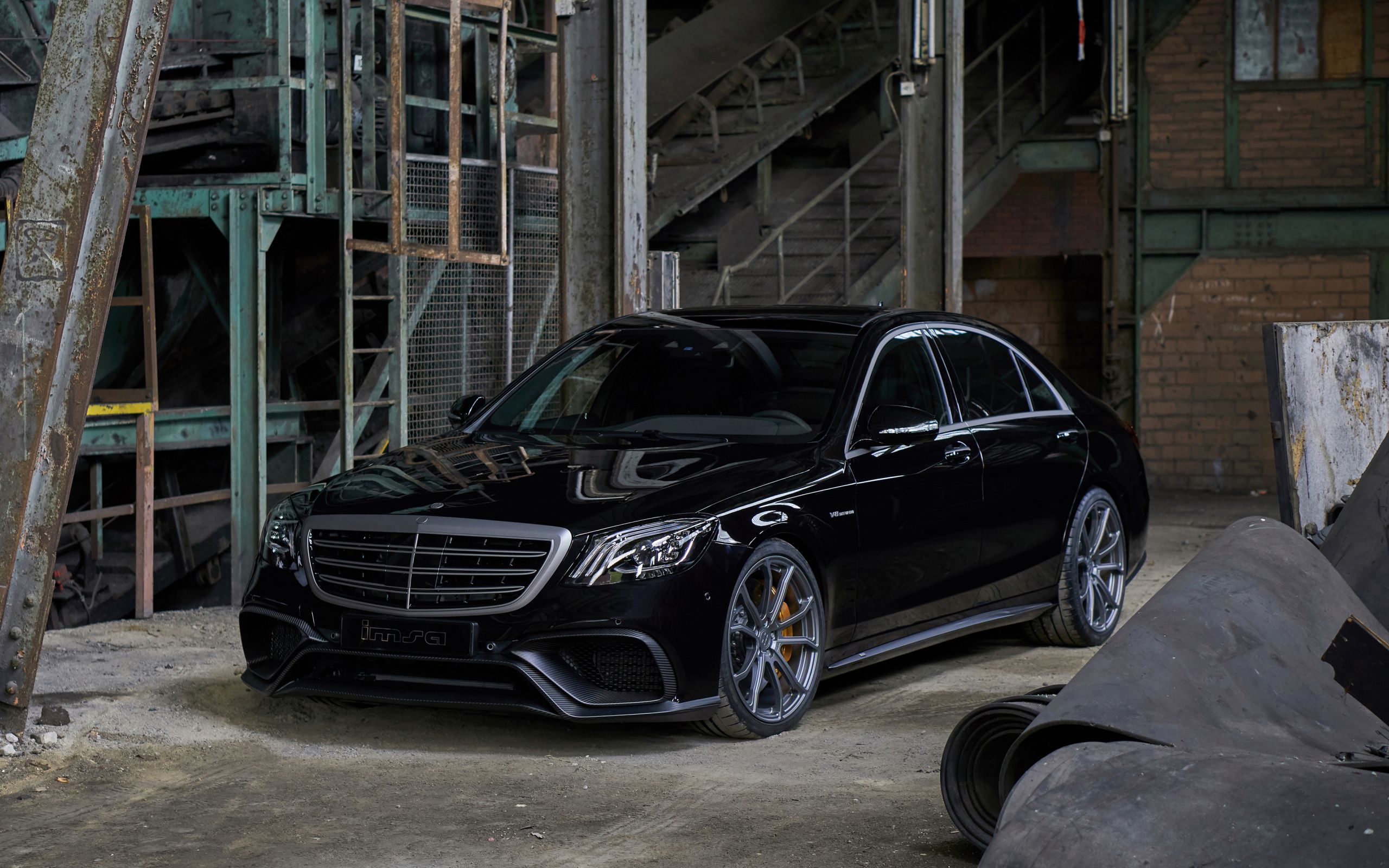 Download Black, Luxury Vehicle, Mercedes Benz S Class, 2018