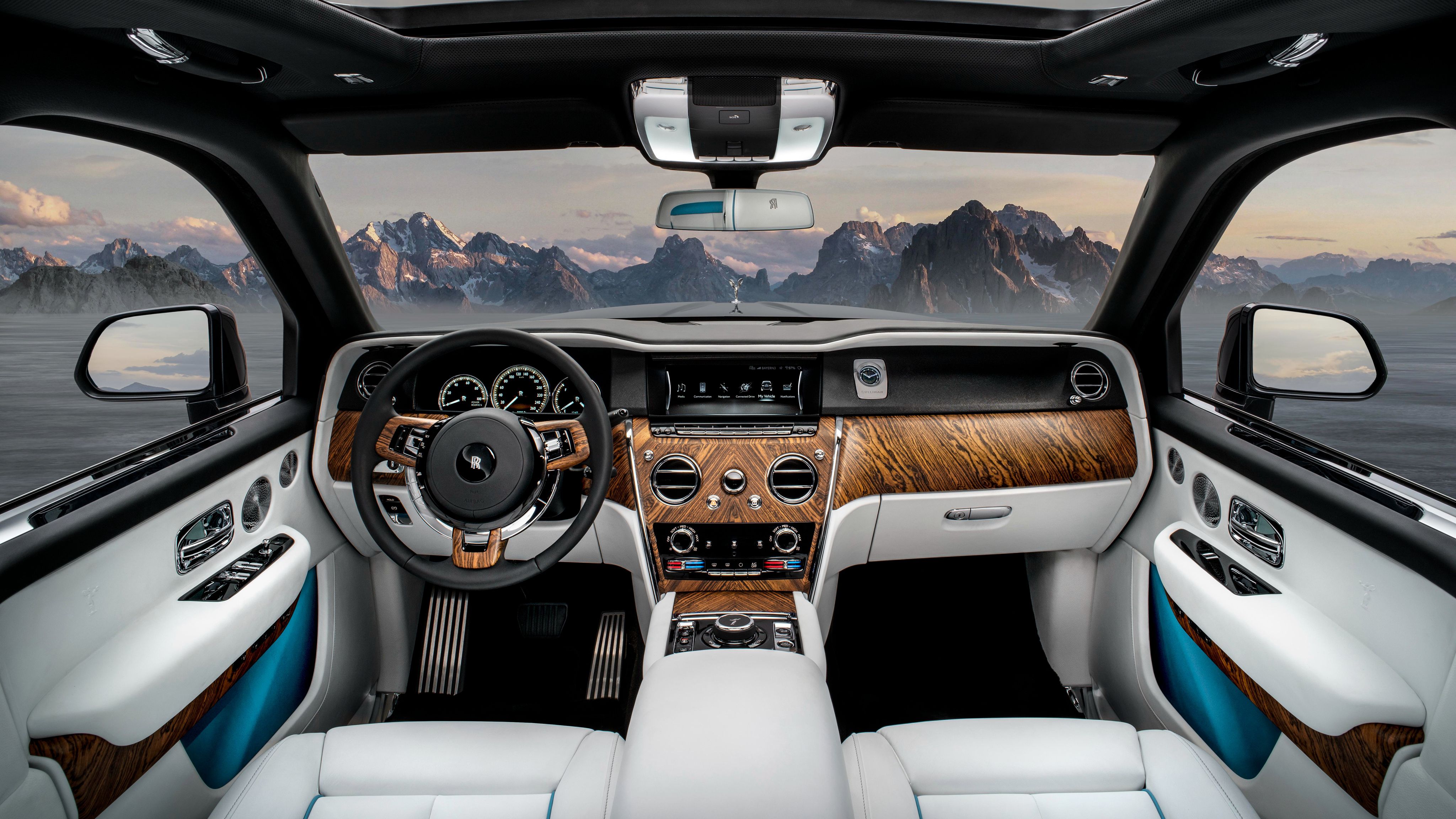 Rolls Royce Cullinan 4K Interior Wallpaper. HD Car