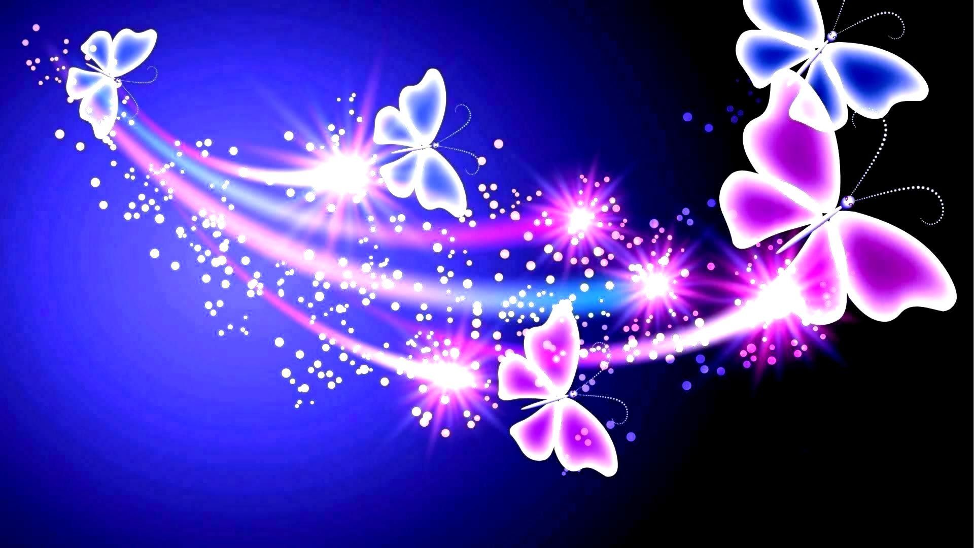 Neon Rainbow Abstract HD Wallpaper Butterflies And Black