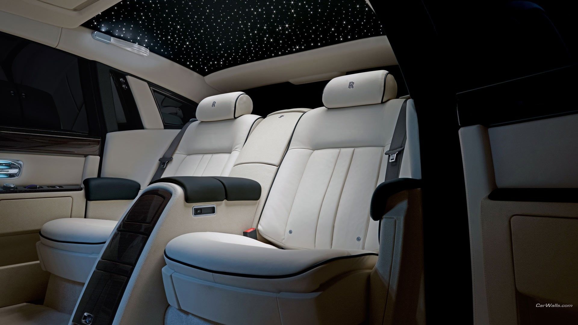 White And Black Car Interior, Car, Rolls Royce Phantom HD