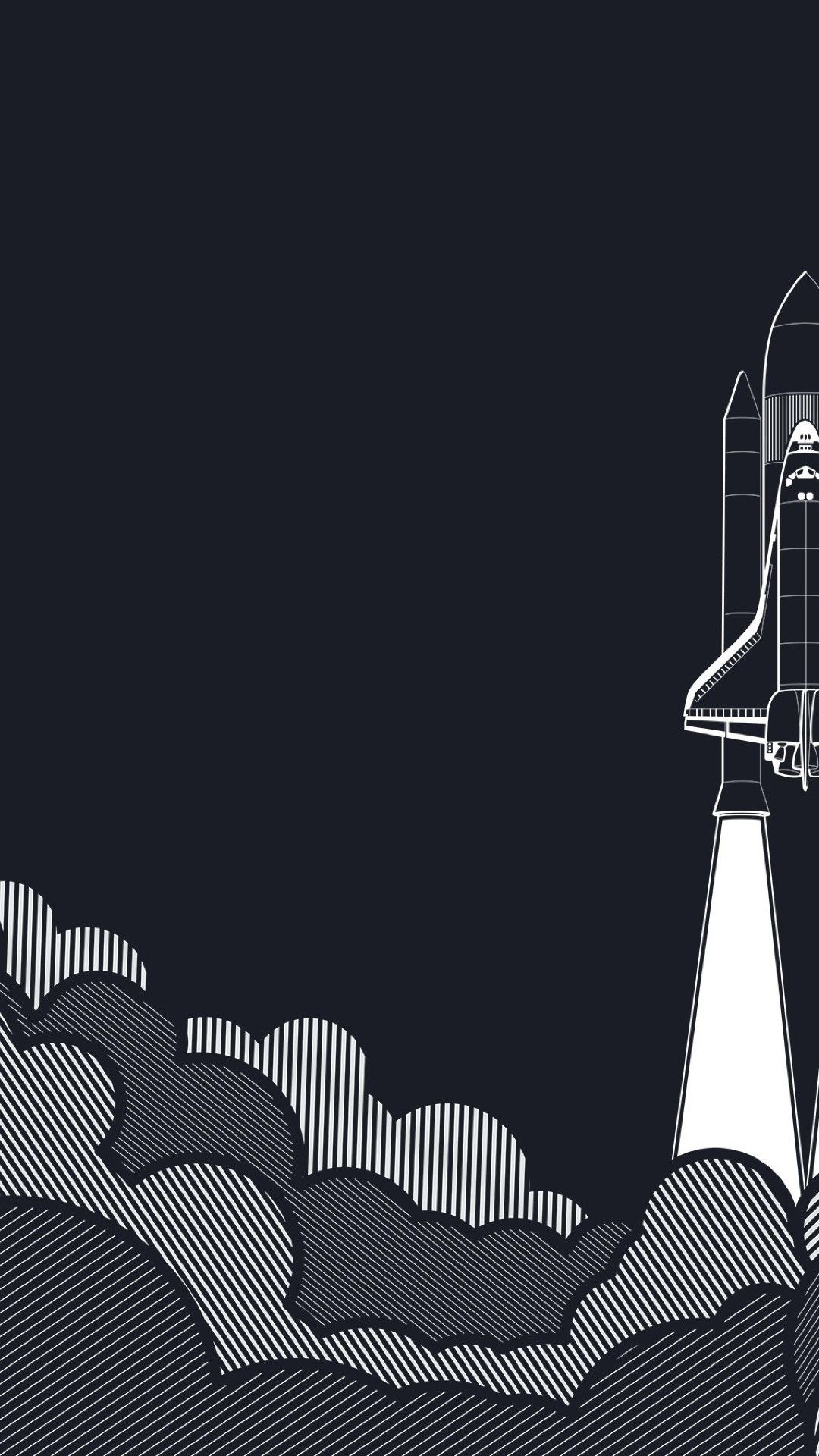 Space Shuttle Rocket Startup Concepts Minimalism iPhone