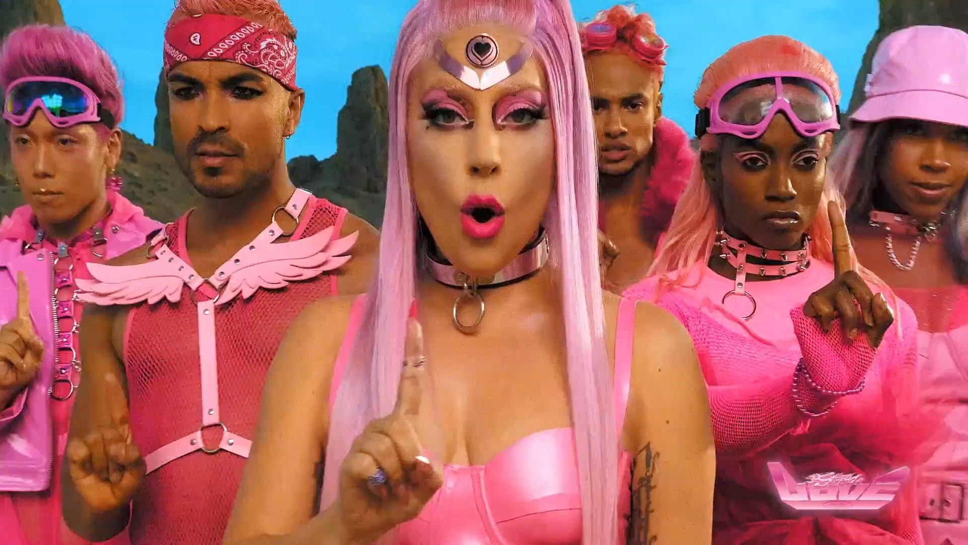 Lady Gaga is an intergalactic space goddess in the video