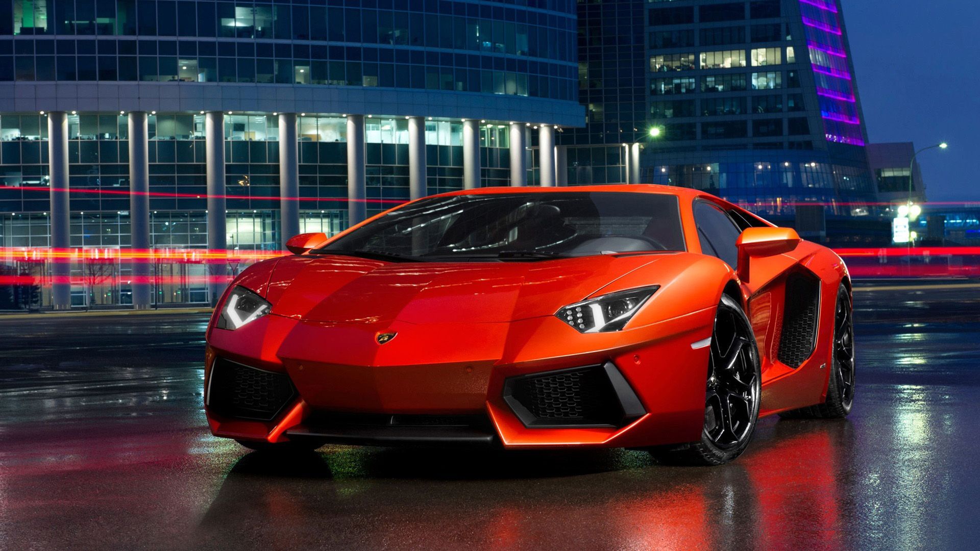 Free download Red Lamborghini sports car desktop wallpaper