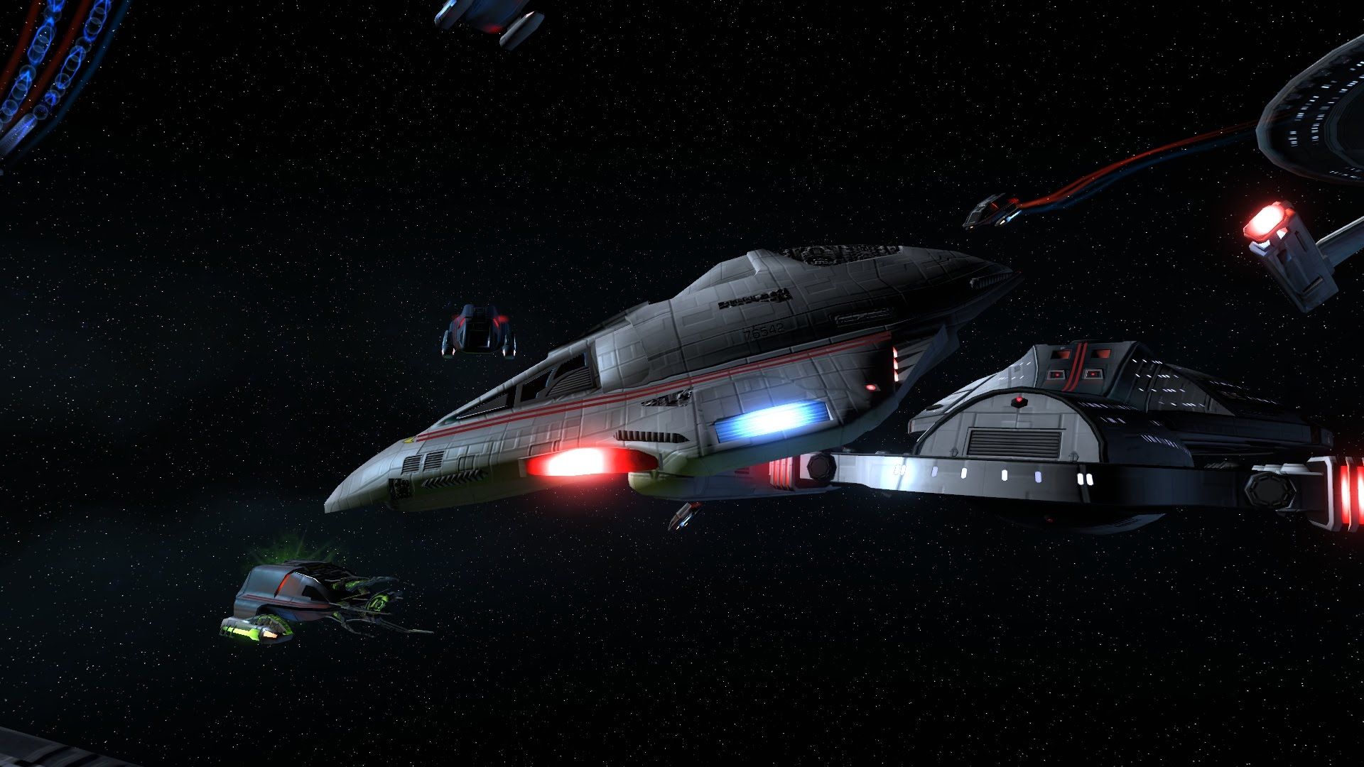 Tribble Test Picture (Delta Flyer and ESD Attacked) Fleet