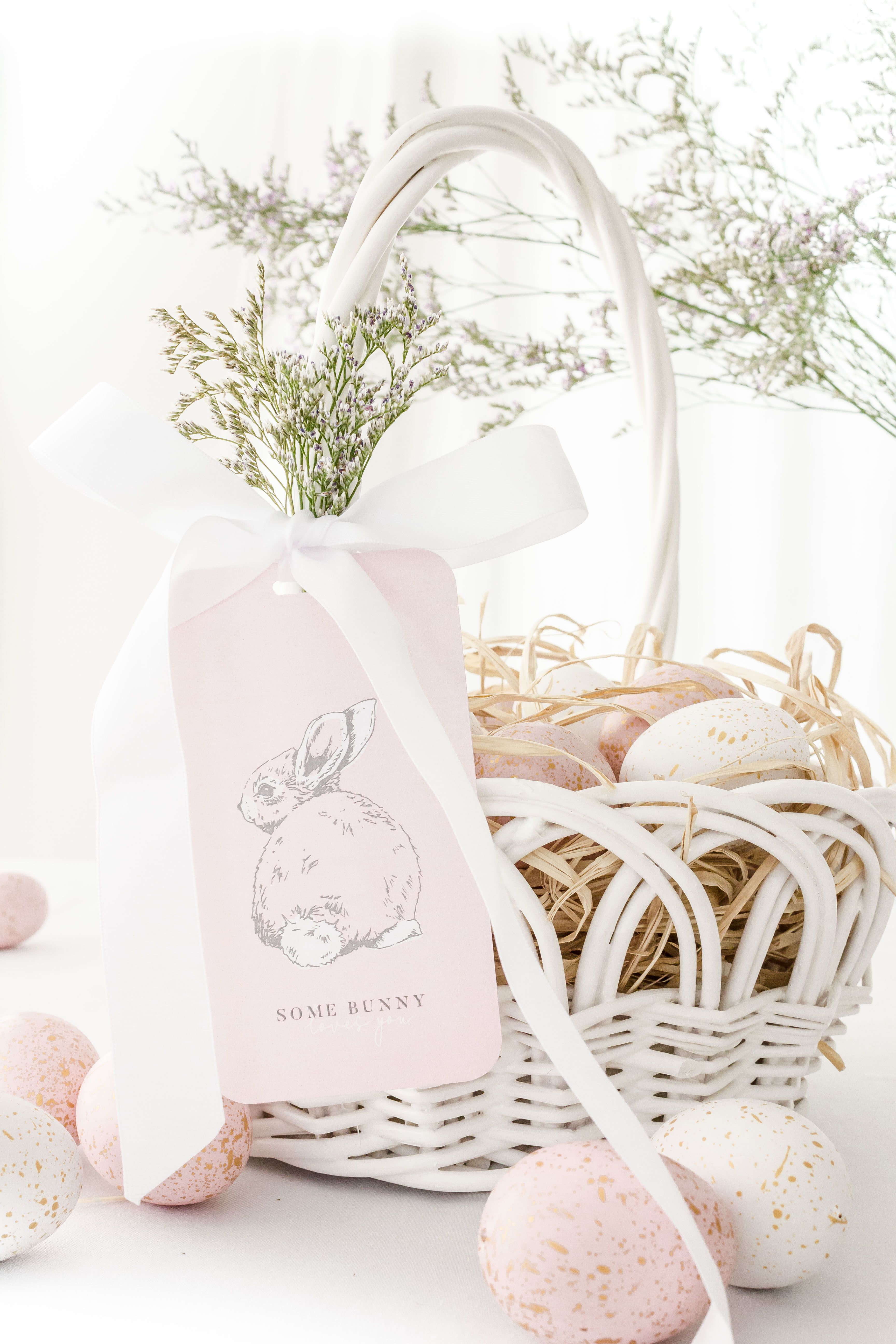 Some Bunny Loves You: Free Printable Gift Tags and Wallpaper for Easter. The Blondielocks. Life + Style