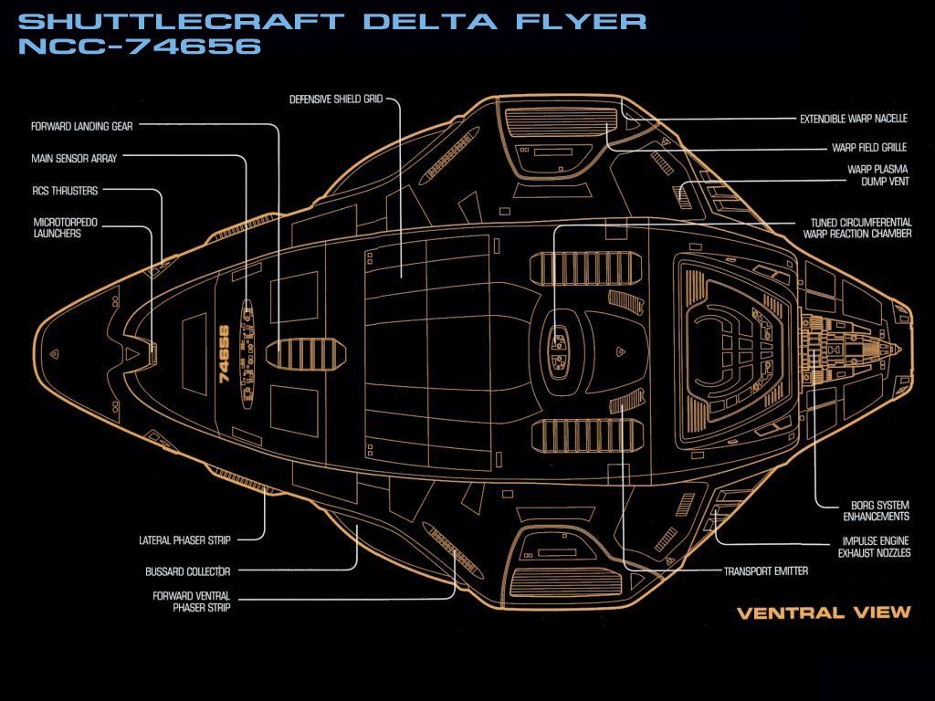 Delta Flyer. Star trek voyager, Star trek starships, Star trek