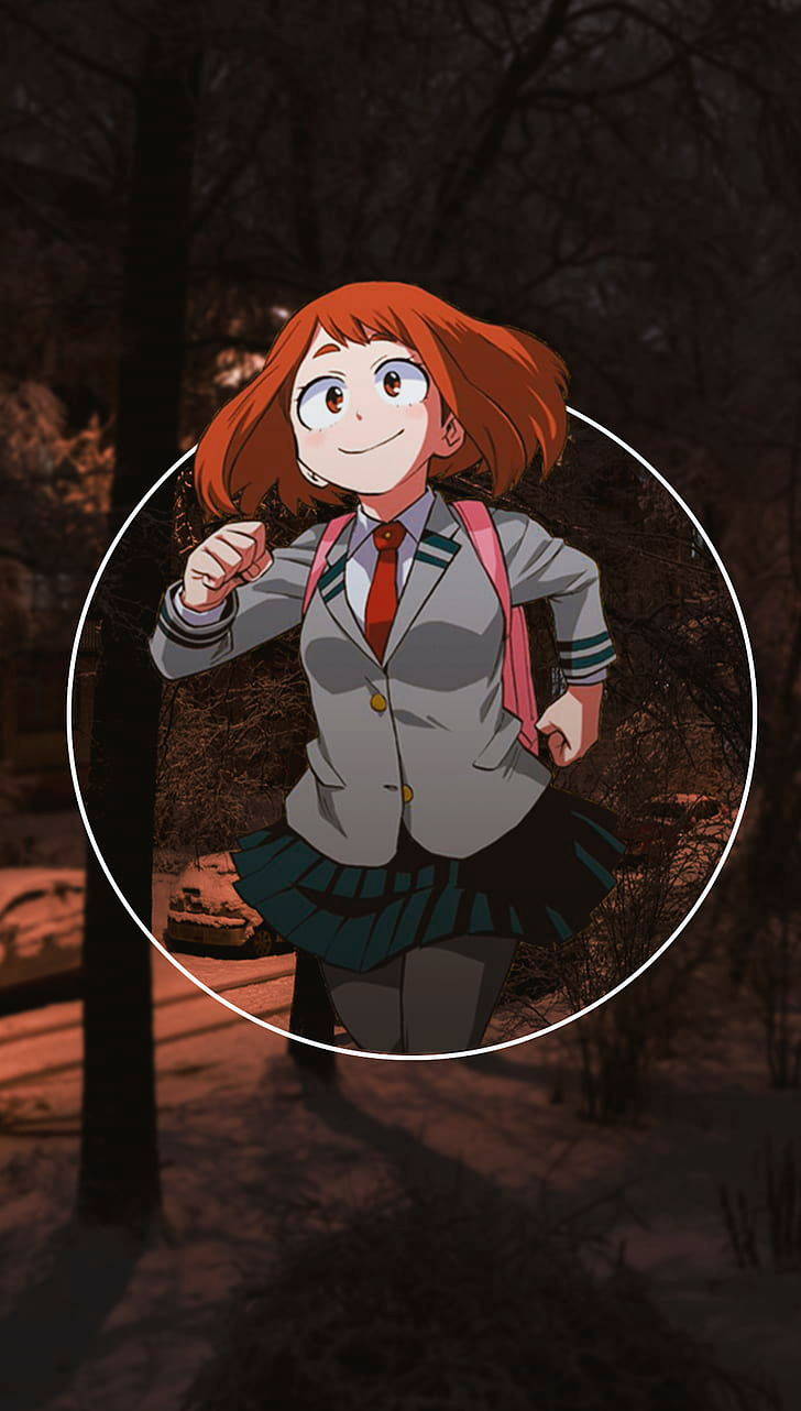 Featured image of post Uraraka Wallpaper Cute Ochaco talks to izuku on the first day of class