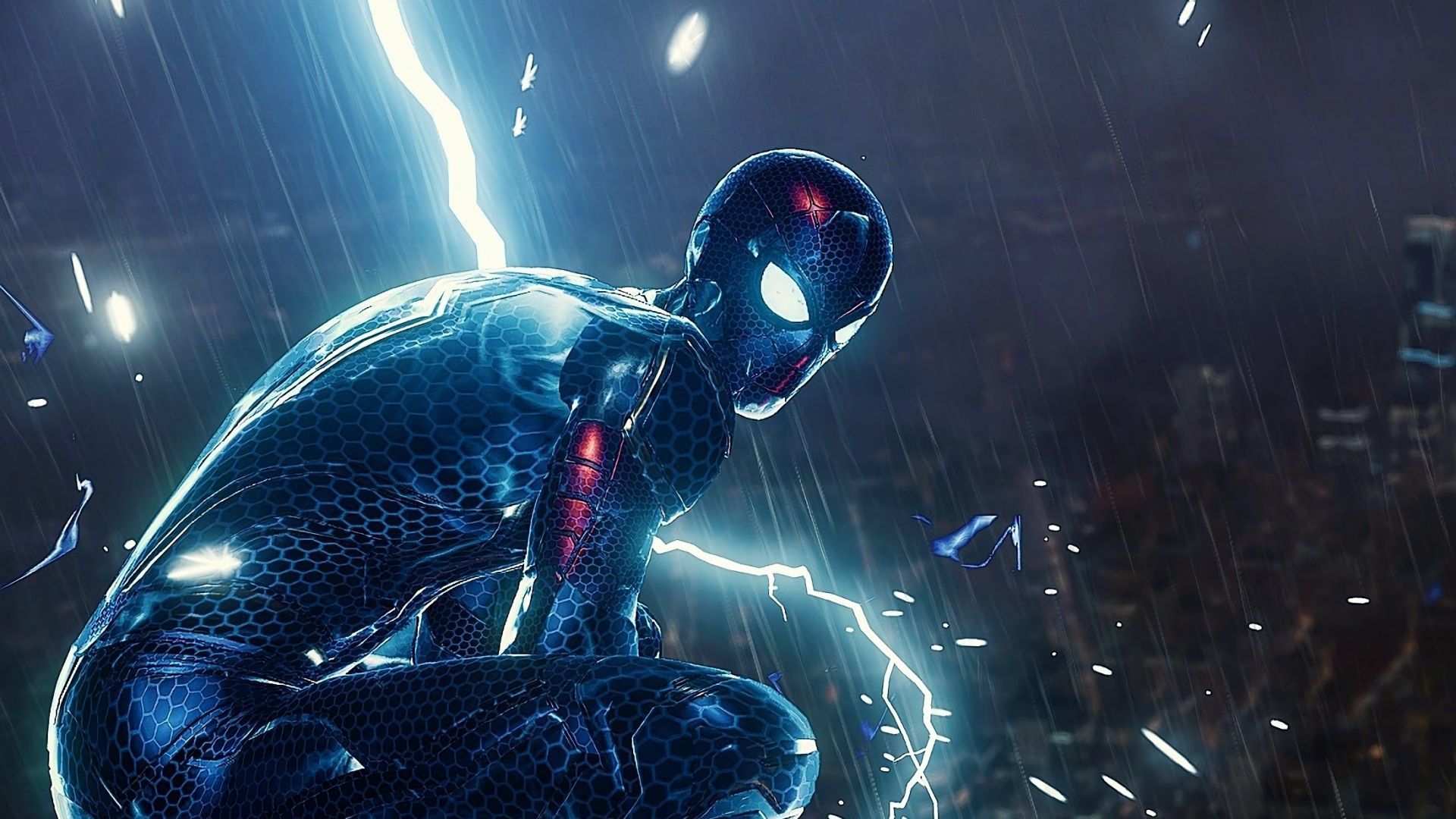 Desktop Wallpaper Glowing Suit, Video Game, Spider Man Ps HD