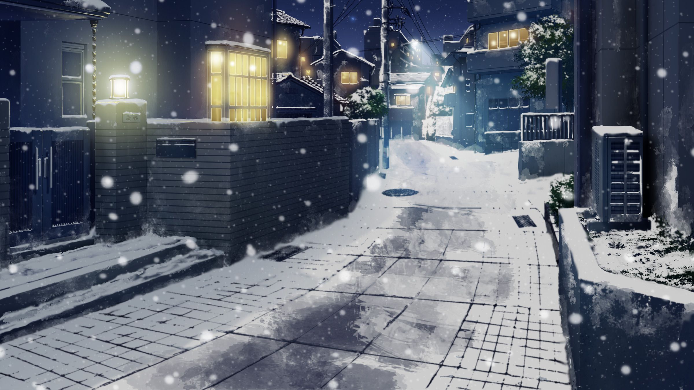 Download Erased Characters In Snowy Weather Wallpaper