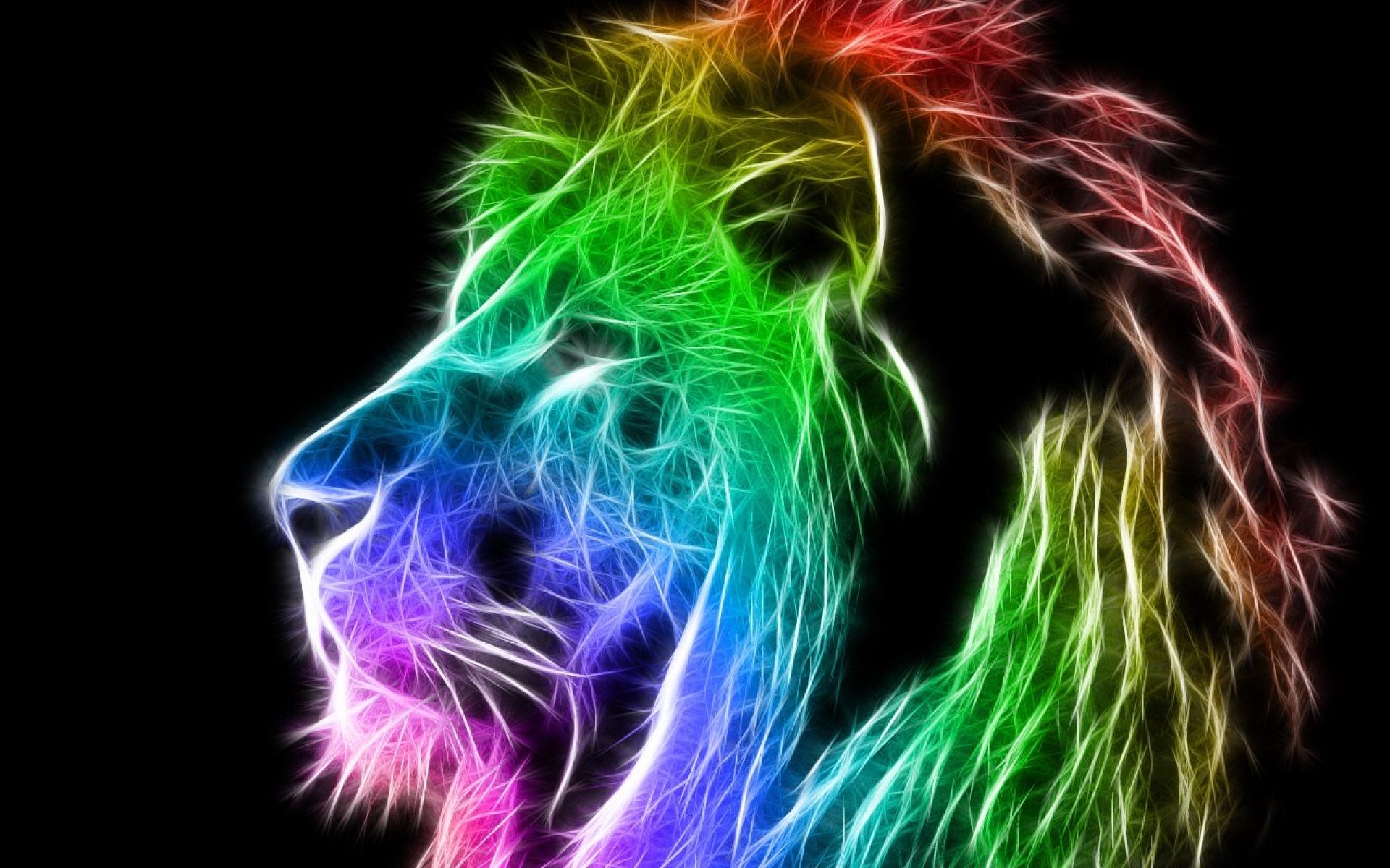 Neon Lion Wallpaper Free Neon Lion Background