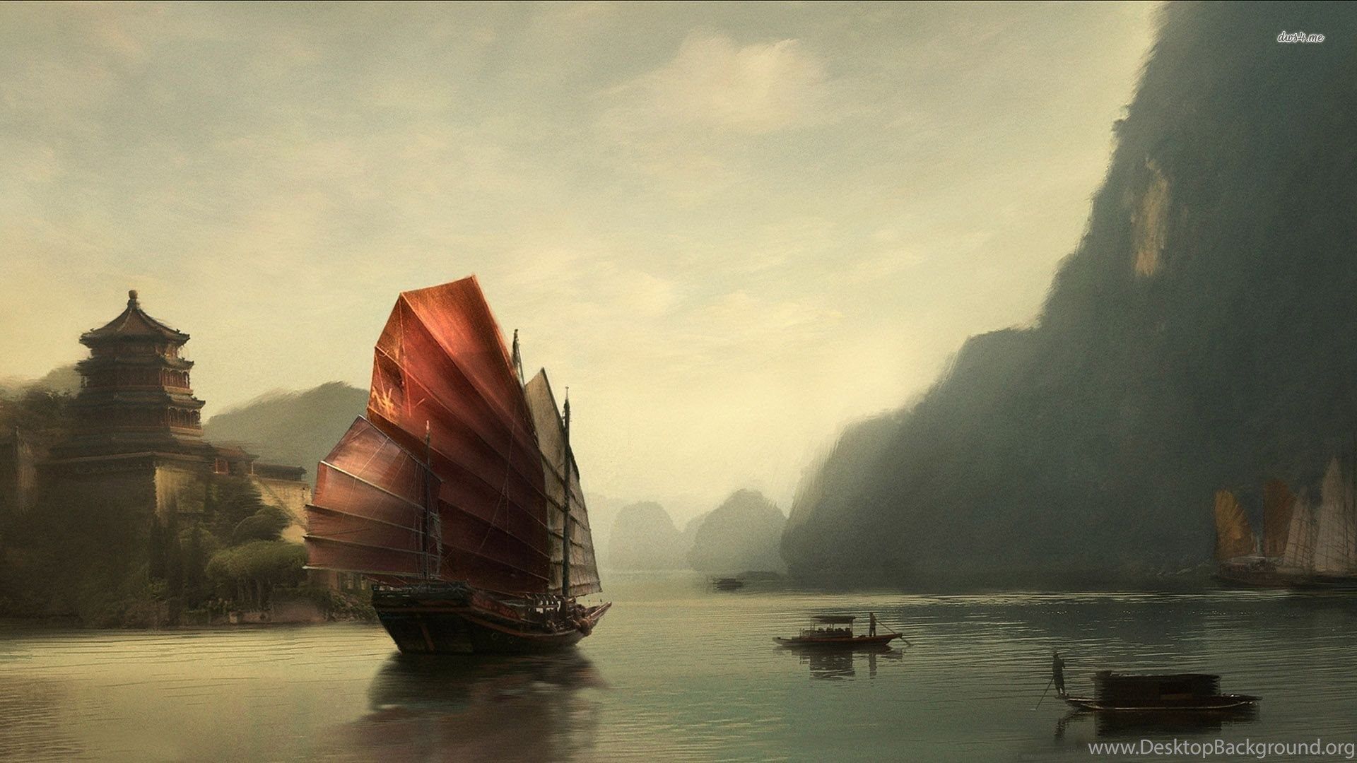 Old China Wallpaper Fantasy Wallpaper Desktop Background