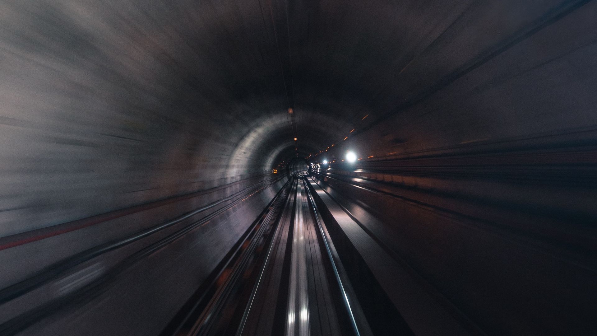 Download wallpaper 1920x1080 tunnel, underground, direction, speed