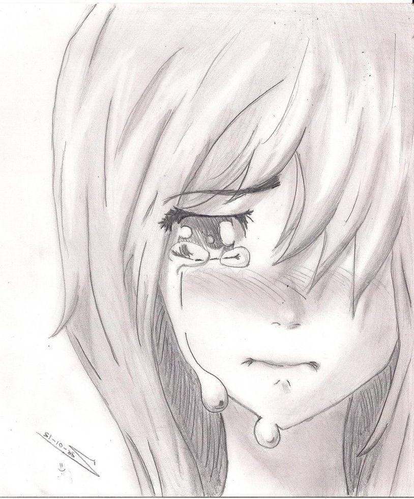 Easy sad anime drawings HD wallpapers  Pxfuel