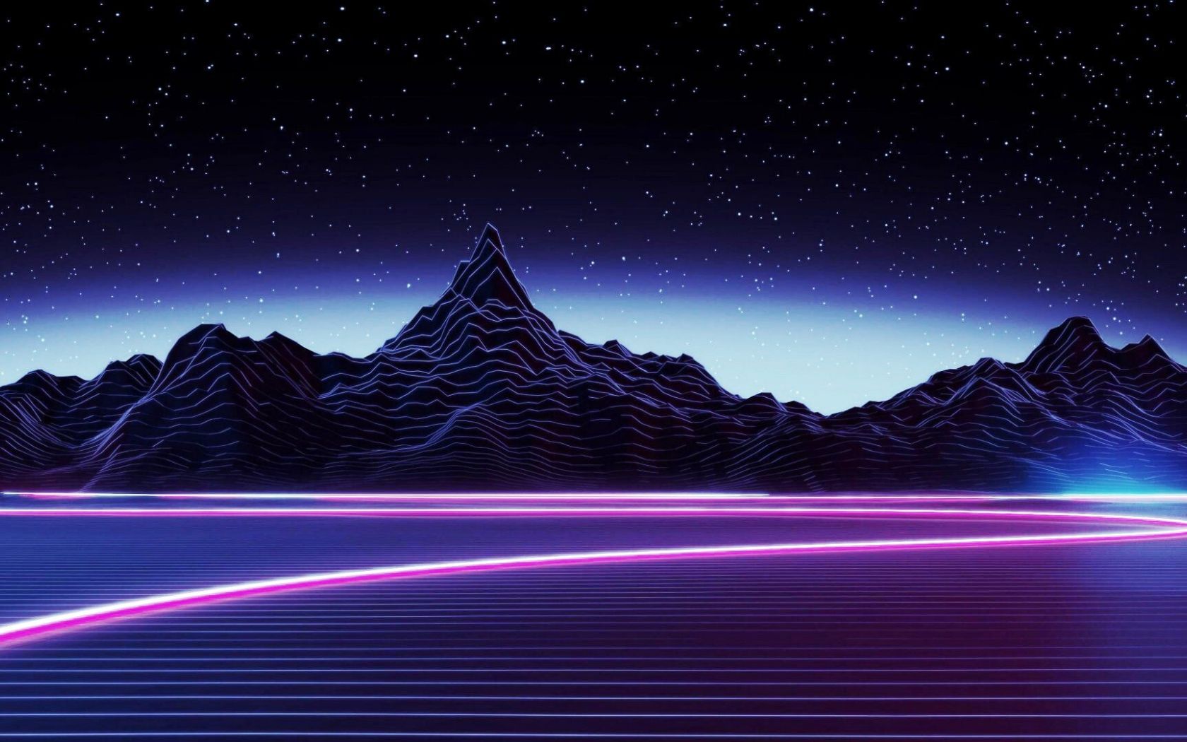 aesthetic desktop dark wallpapers purple neon mountain sike wallpapercave