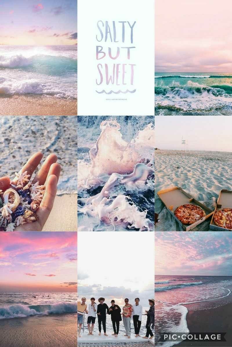 Bts pastel beach aesthetic. Aesthetic collage, Pastel beach