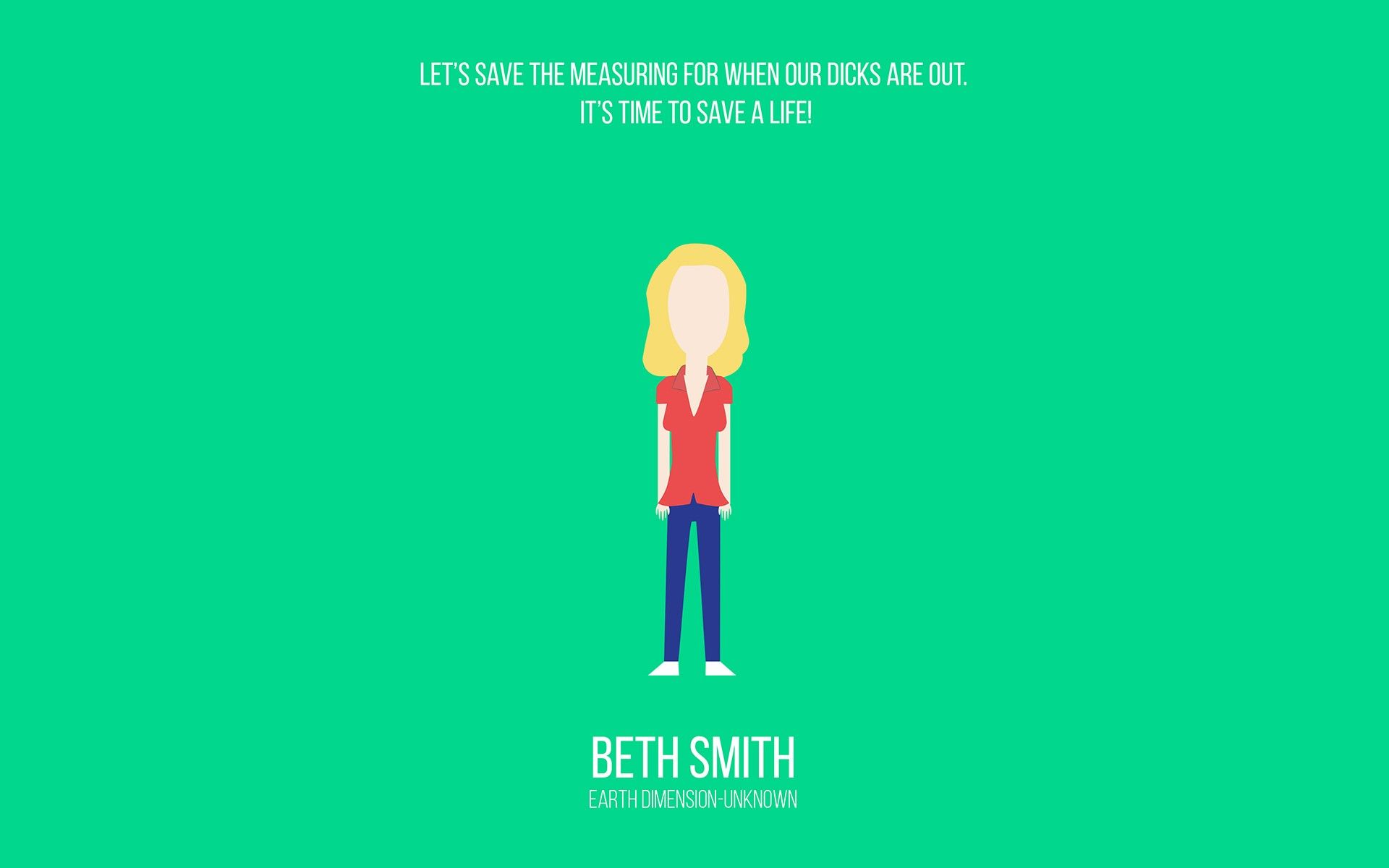 #cartoon, #Beth Smith, #Rick and Morty, #minimalism