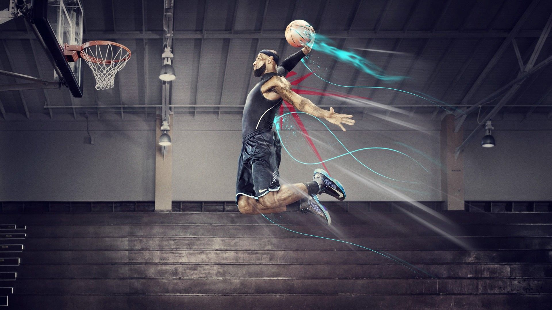 basketball, Jumping, LeBron James Wallpaper HD / Desktop