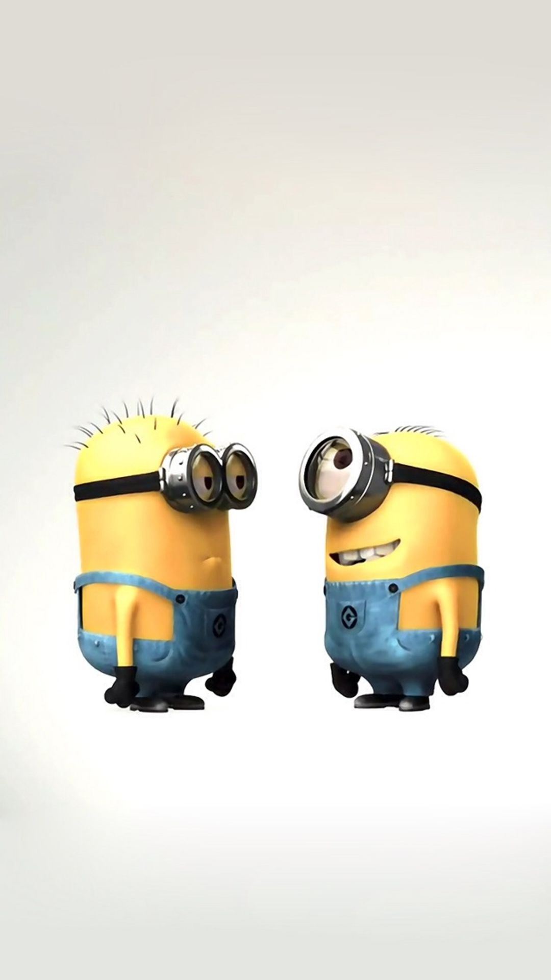 Funny Cute Lovely Minion Couple iPhone 8 Wallpaper Free Download