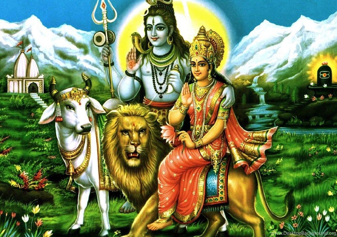 Lord Shiva Parvati God HD Wallpaper Desktop Background