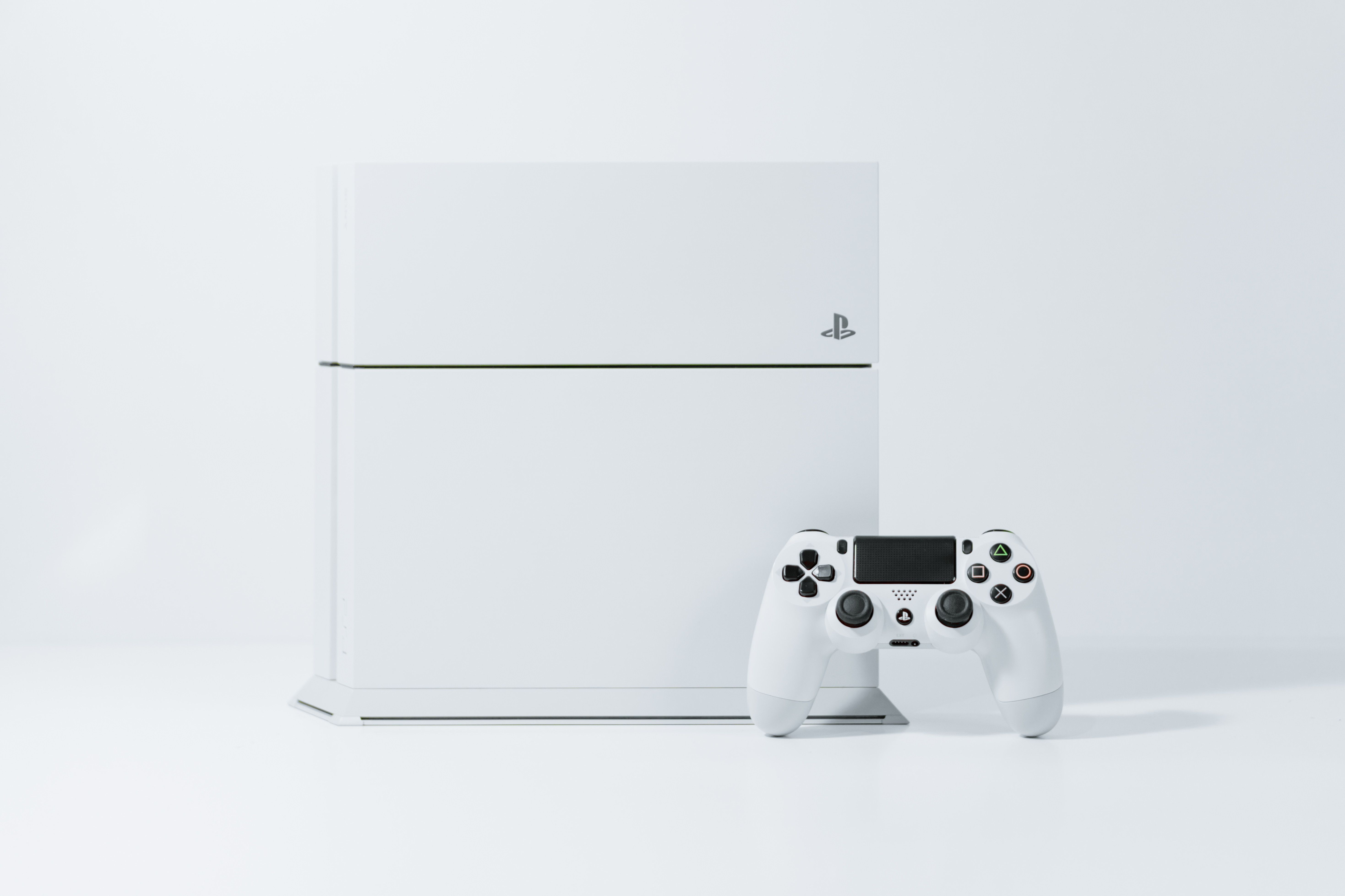 5874x3916 #console, #white, #shadow, #video game, #ps4