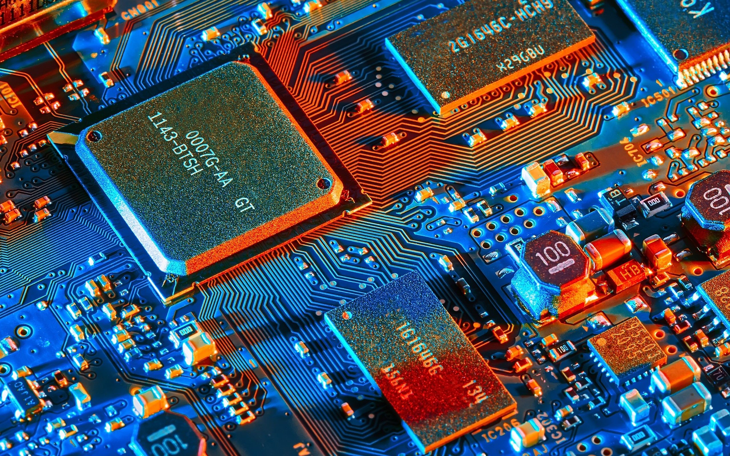 Wallpaper electronics, electrical circuit, microprocessor