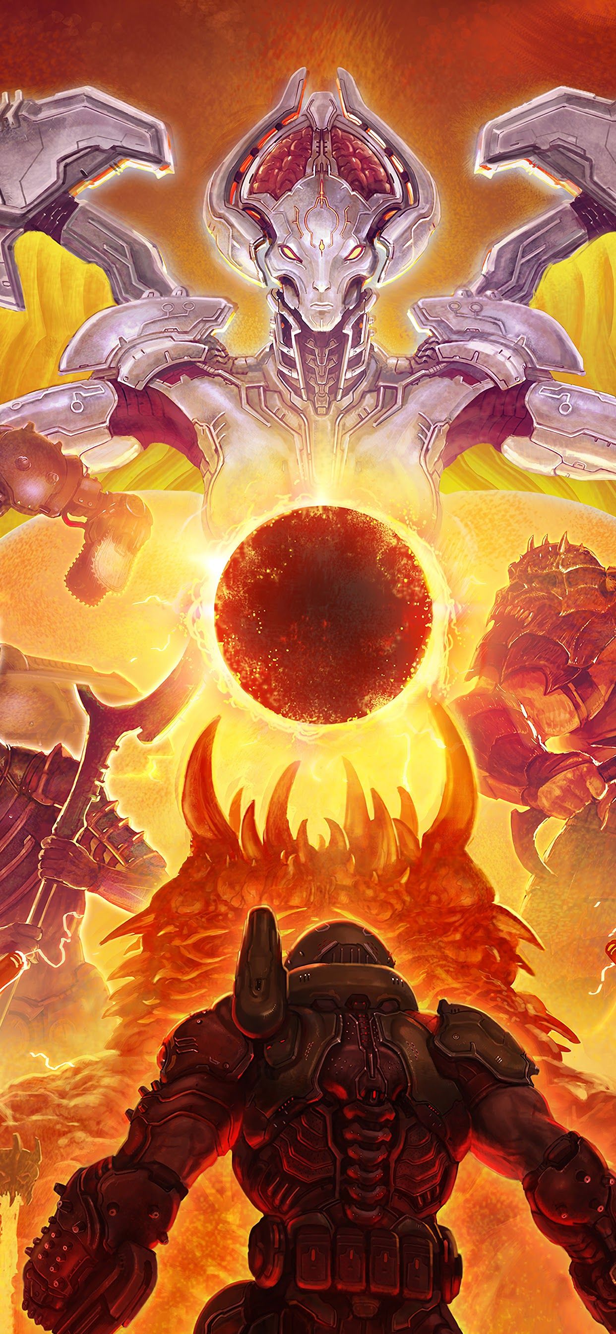 Doom Eternal Doomguy Monster Poster 8K Wallpaper