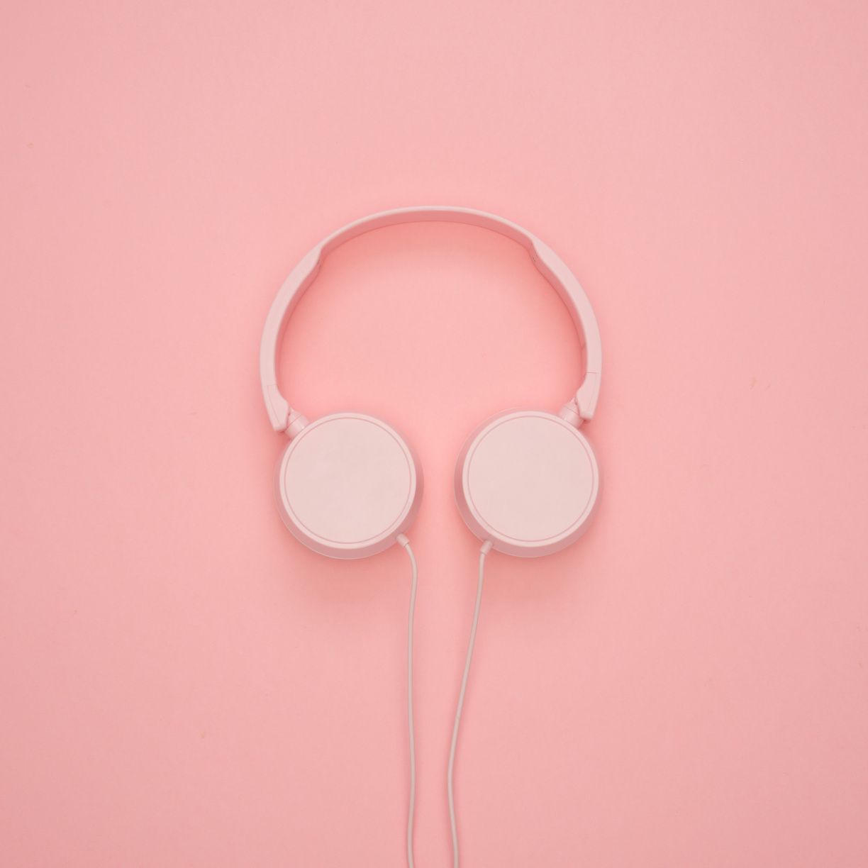 Pink, headphone, music, minimal wallpaper, 6016x HD image