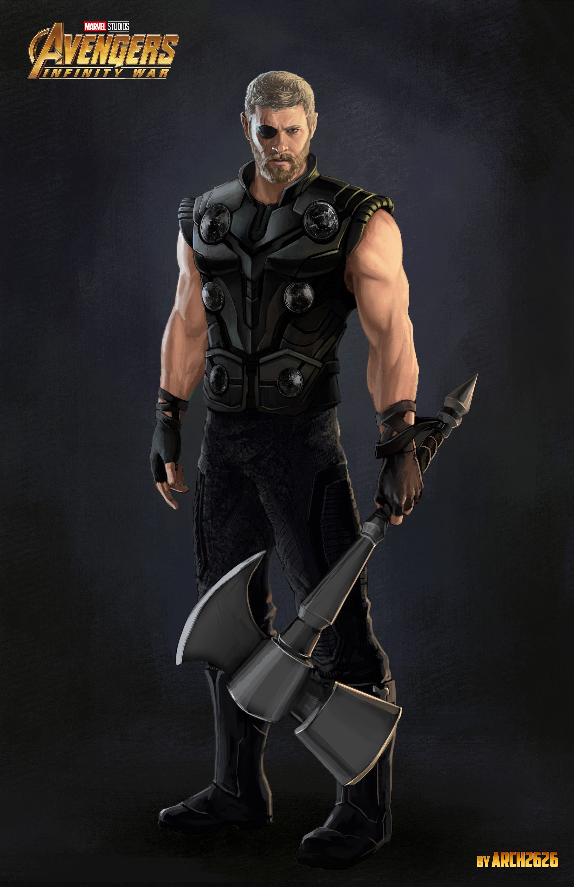 Fanmade concept art of Thor in Avengers, Infinity War