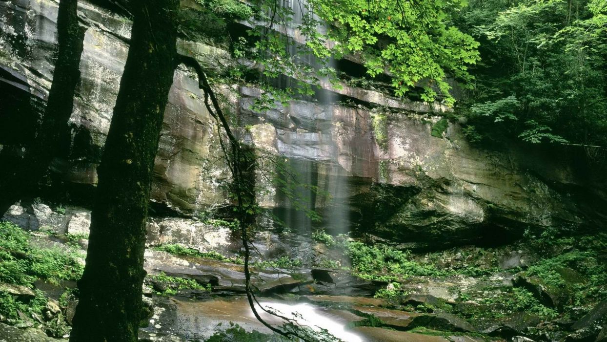 Mountains spring falls Tennessee National Park wallpaper