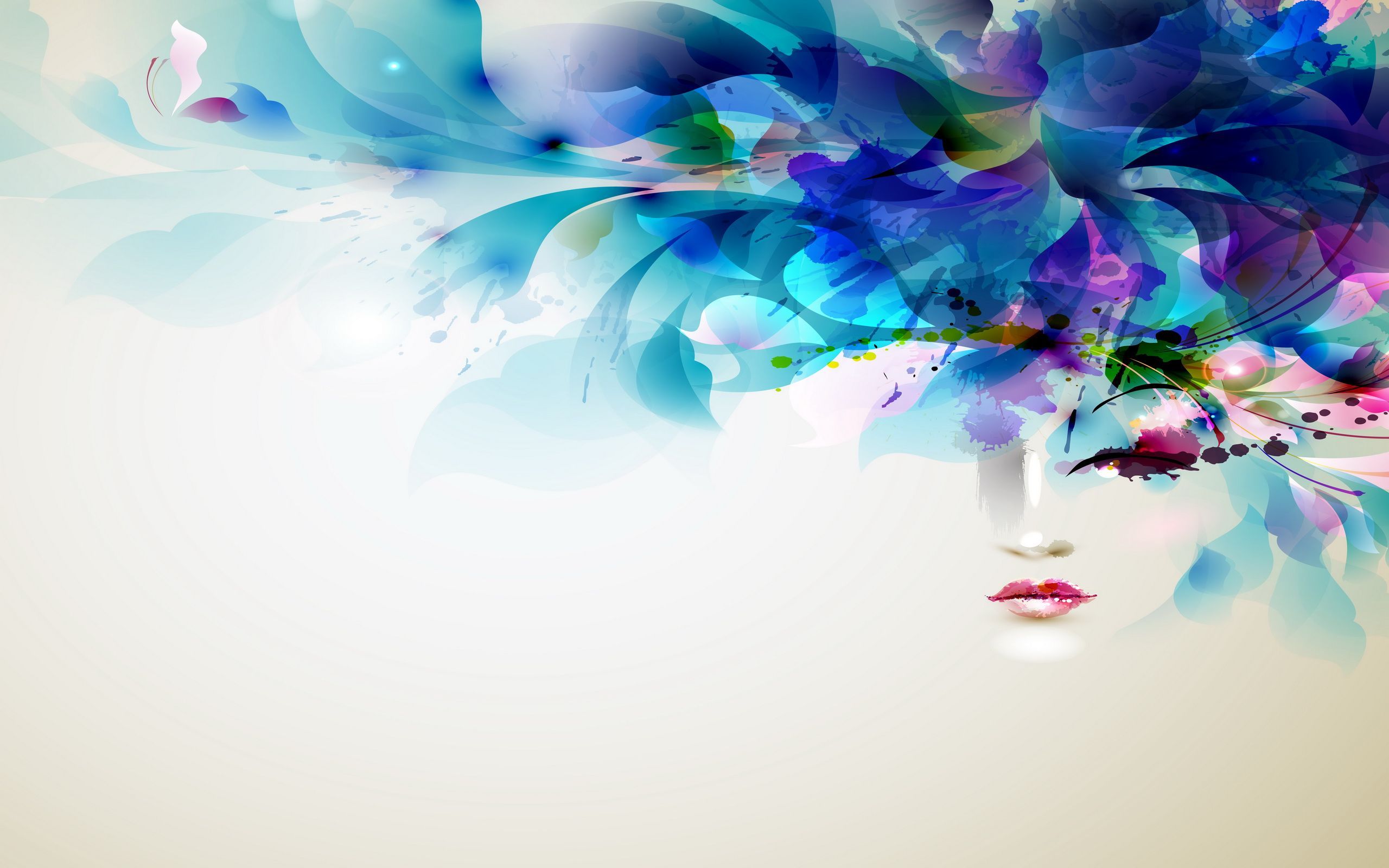 Women and Flowers Abstract Wallpaper Free Women and Flowers