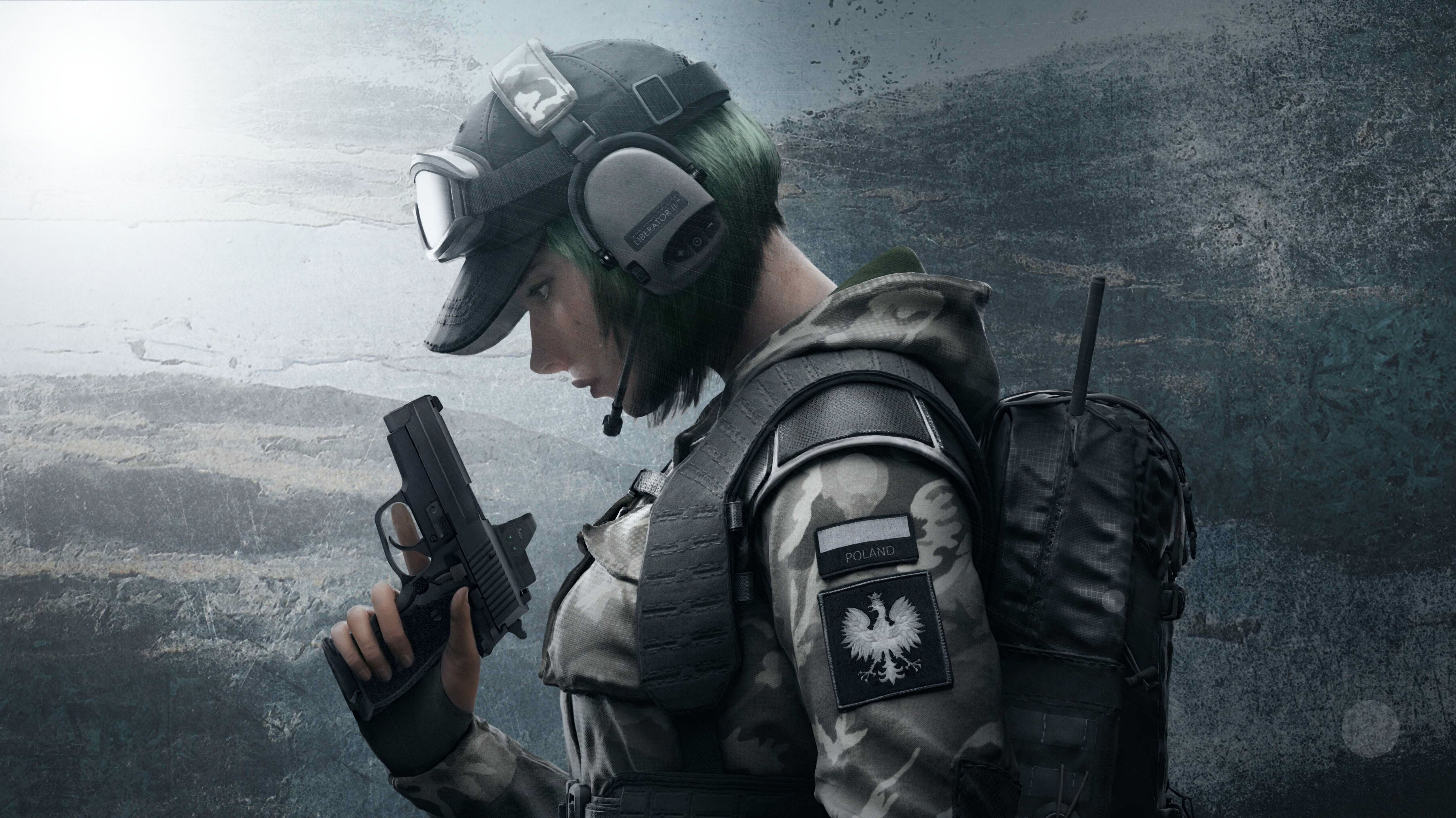 Woman in army uniform digital game wallpaper HD wallpaper
