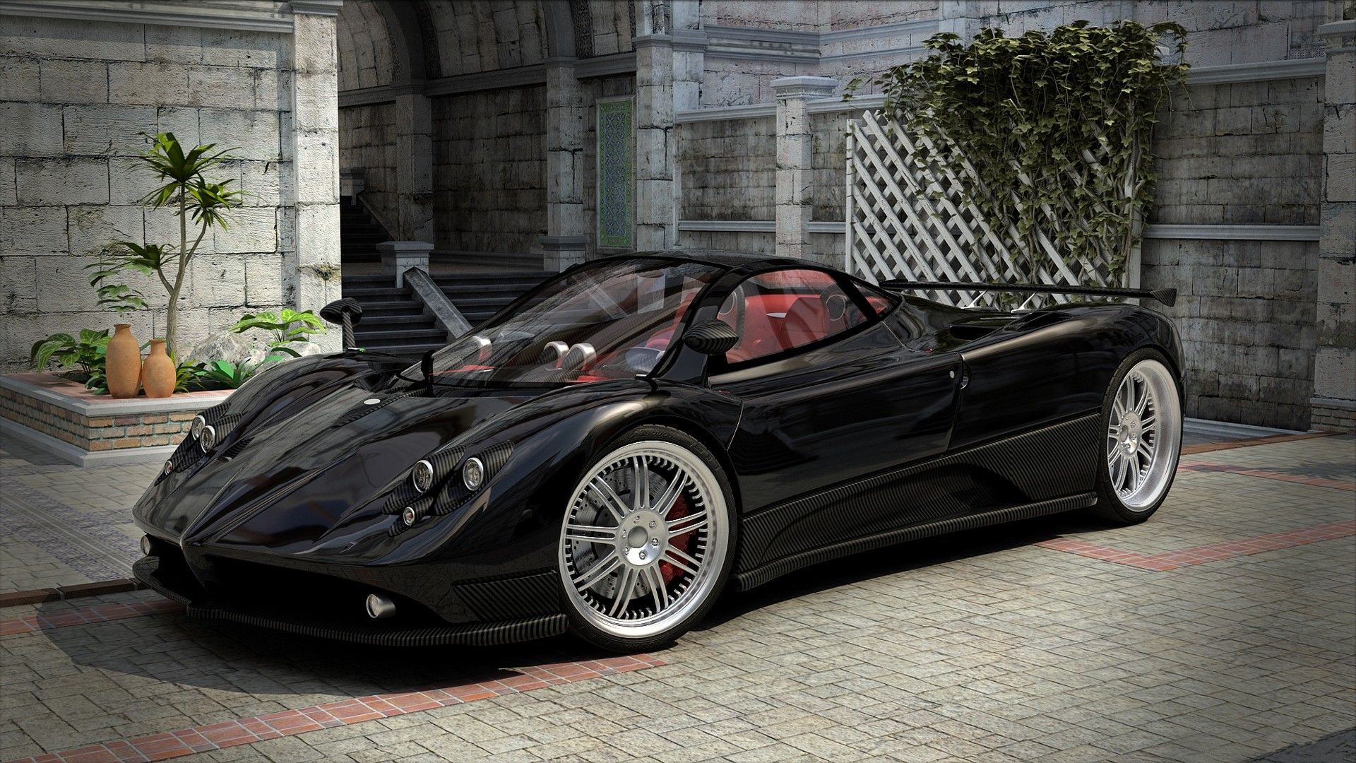 car, Pagani Zonda, CGI Wallpaper HD / Desktop and Mobile Background