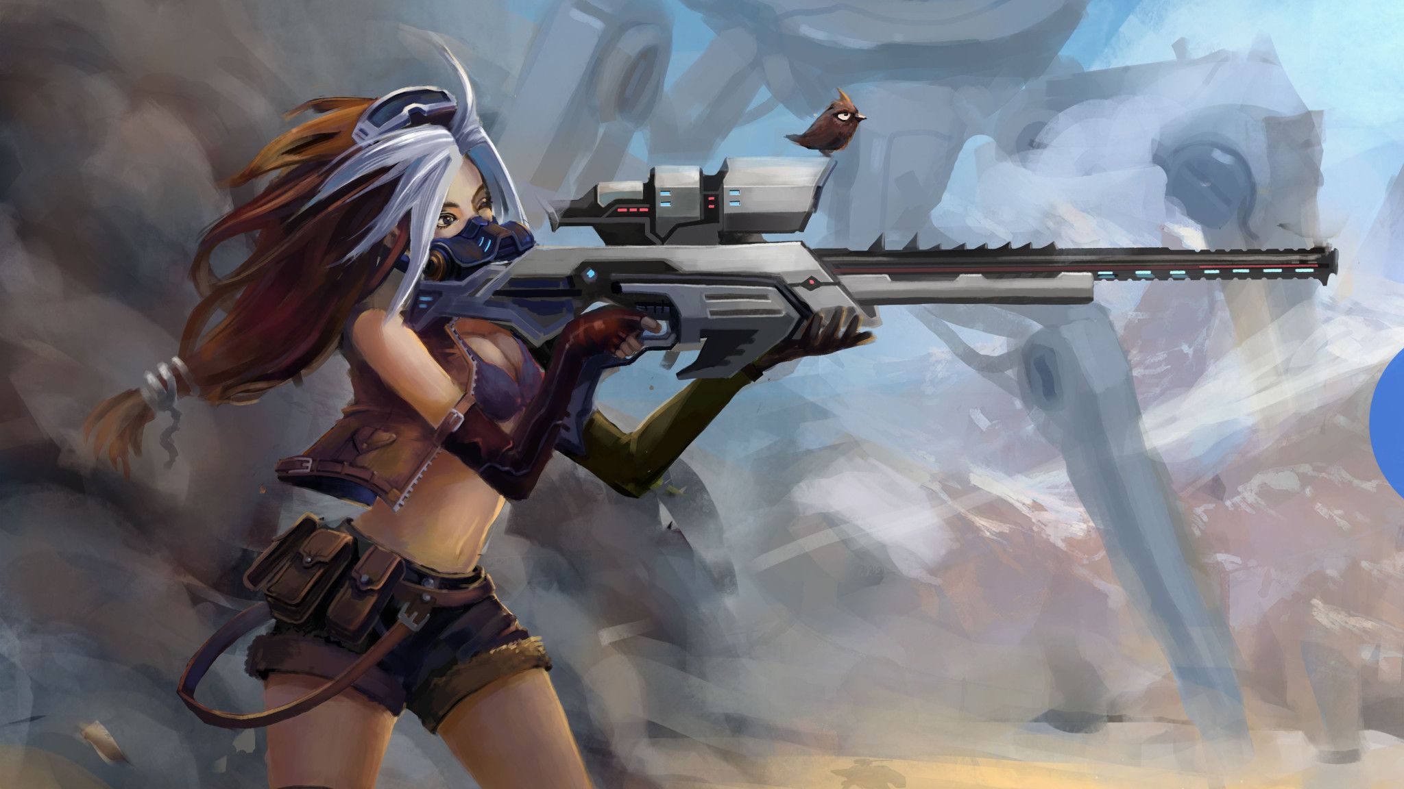 Sniper Girl Fantasy Art 4k 2048x1152 Resolution HD 4k
